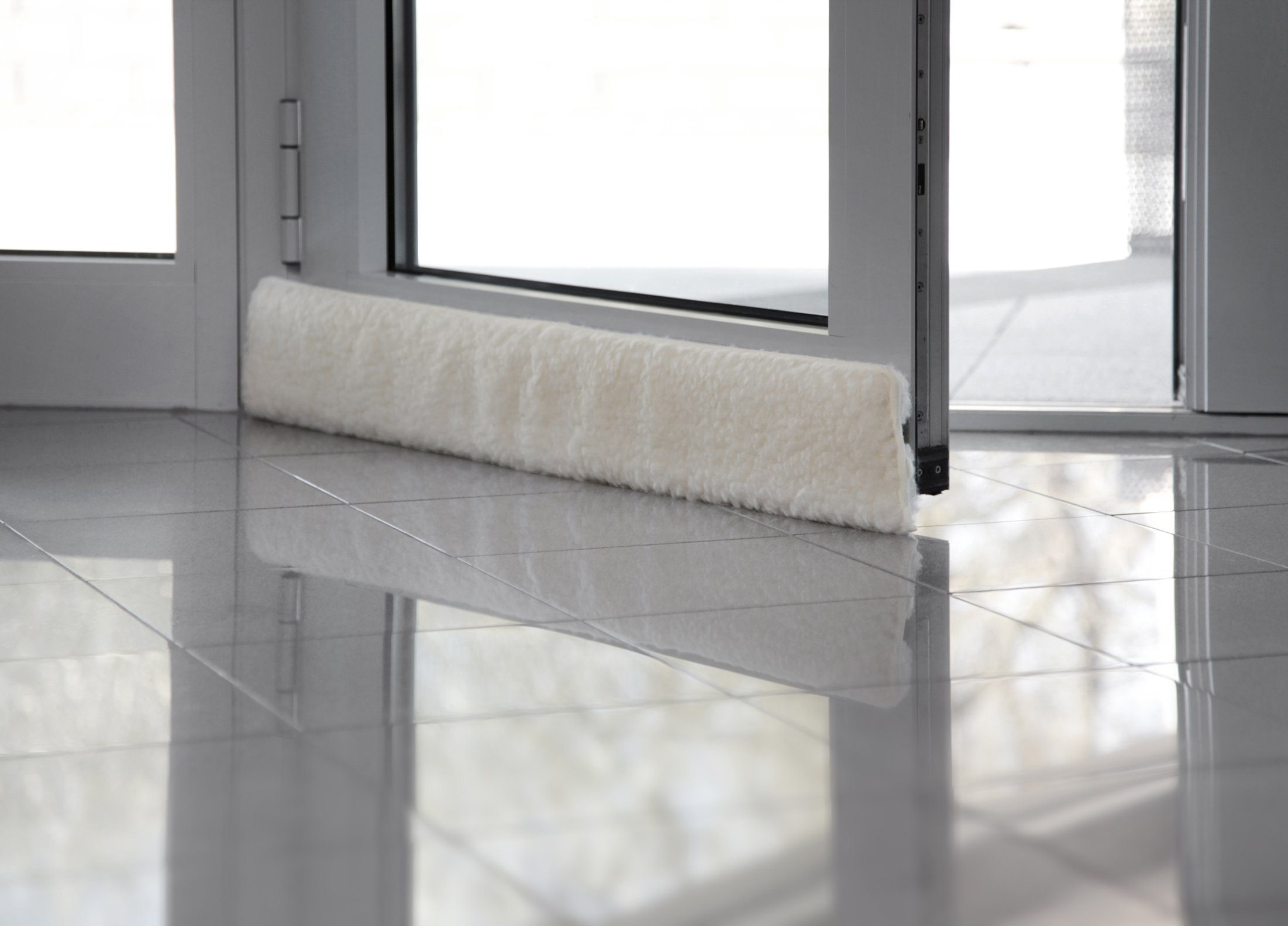 BigDean Ограничитель сквозняков 100cm Tür Windstopper selbstklebend Schurwolle natur beige, 1-tlg.