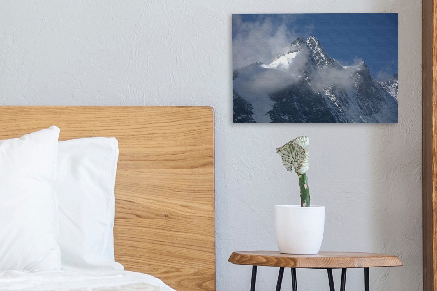 Wolken 30x20 (1 Hohe Tauern, Nationalpark Pasterze-Gletscher Leinwandbild cm OneMillionCanvasses® Aufhängefertig, Wandbild von St), Leinwandbilder, umgeben Wanddeko, im