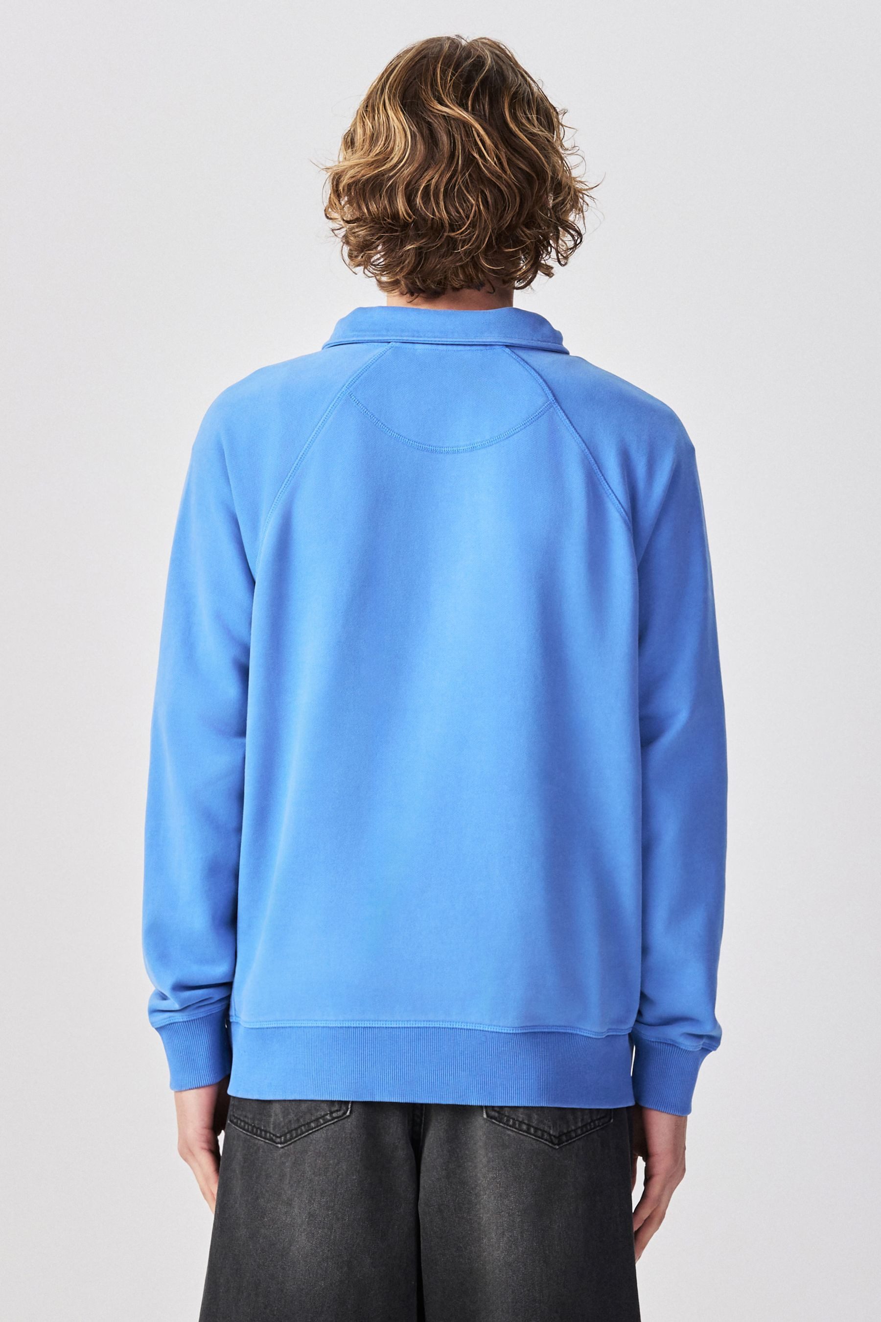 Next Sweater Poloshirt mit Reißverschluss in Stückwaschung (1-tlg)