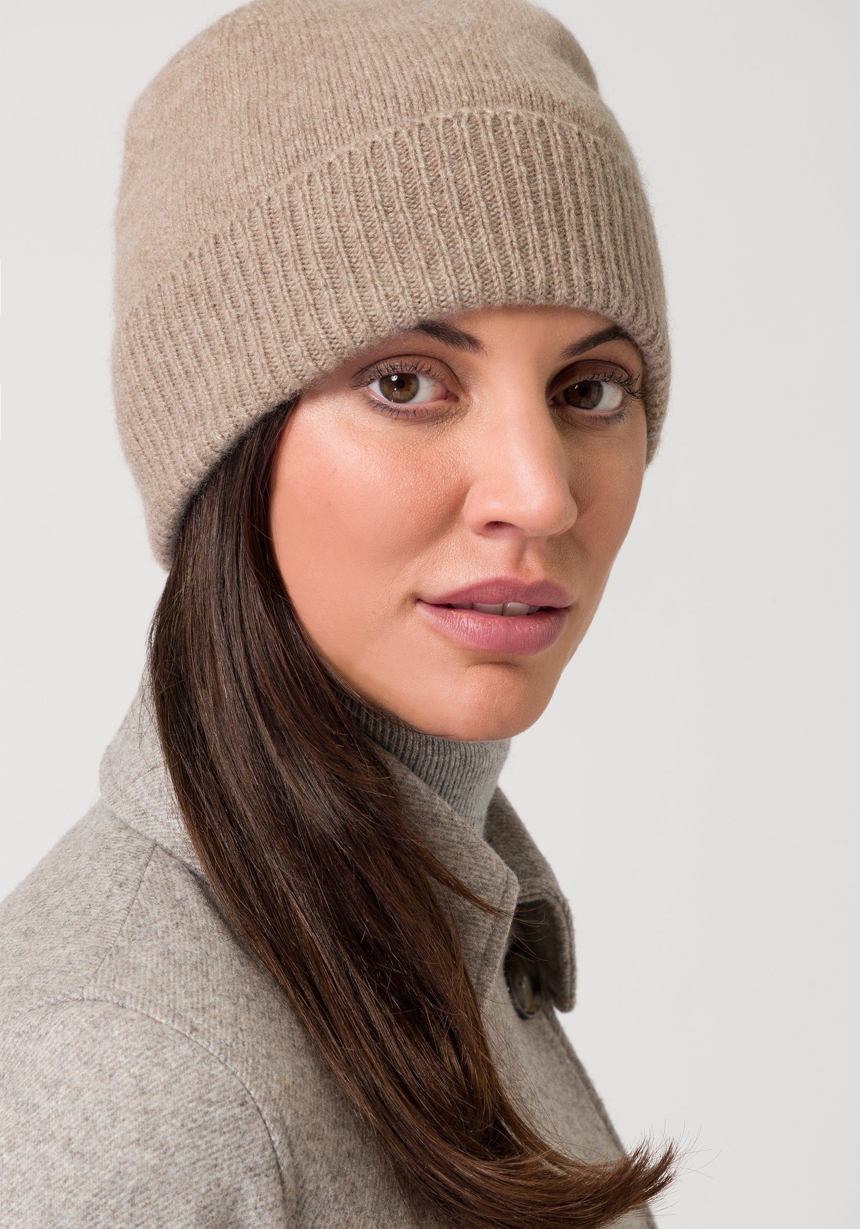 Kaschmir Beanie Rippenstrick – Super Weich, Unisex, Für Damen & Herren (bis 58 Cm)