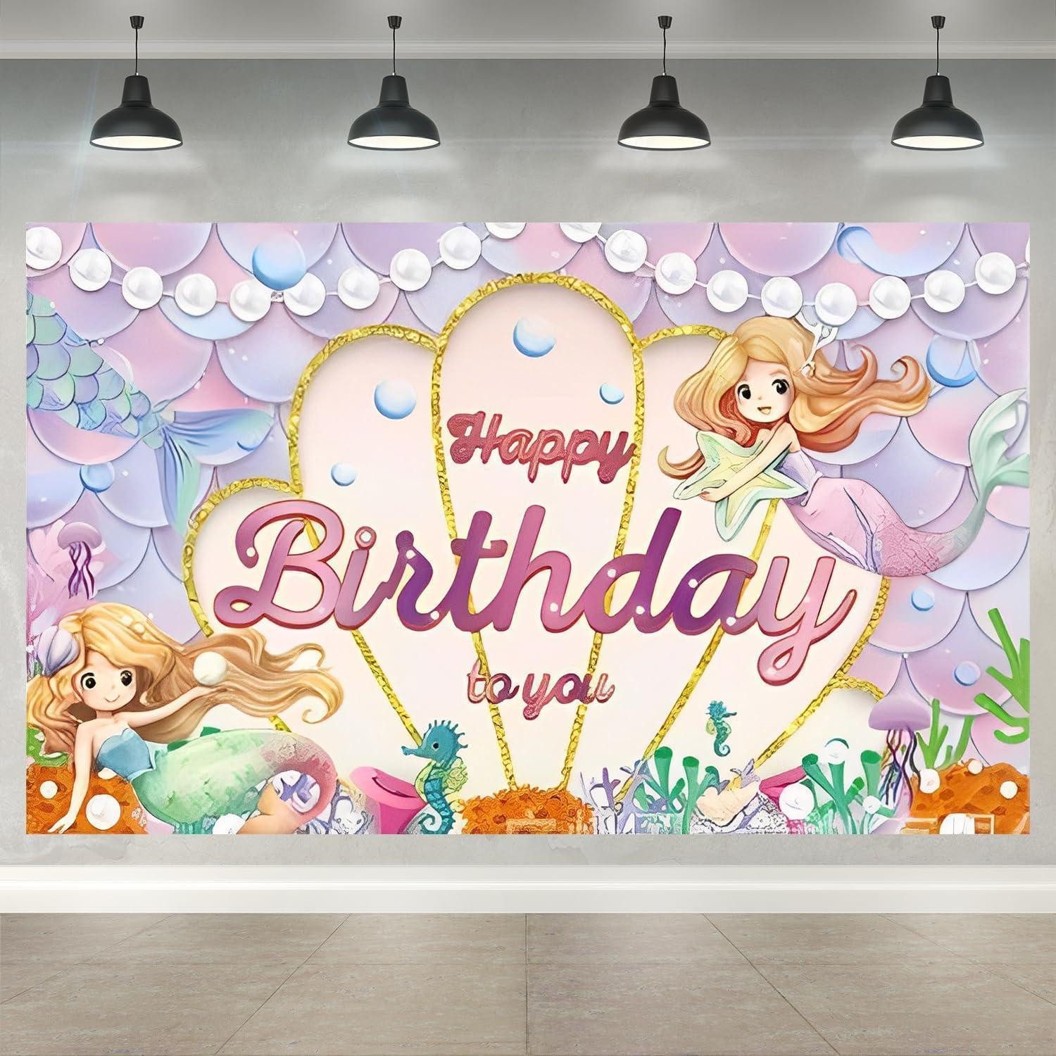 LuxusKollektion Poster Meerjungfrau Geburtstag Deko Banner Hintergrund 180x günstig online kaufen