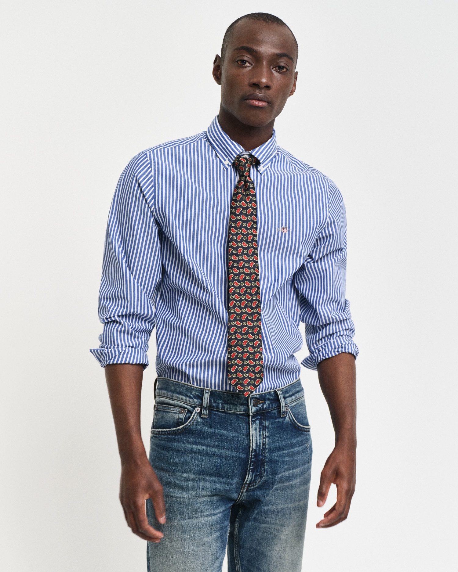 Langarmhemd SLIM POPLIN STRIPE SHIRT