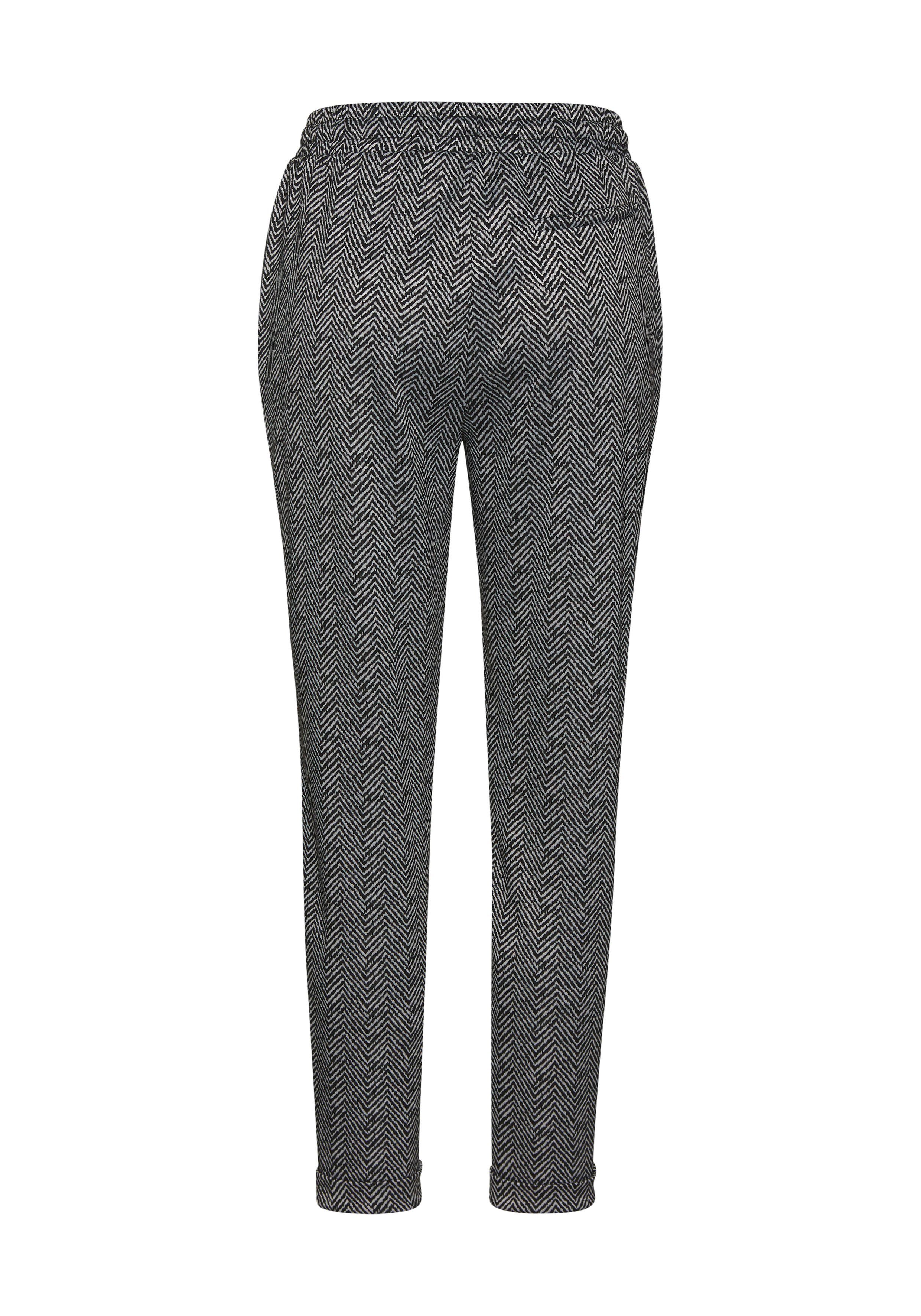 Vivance Jogger Pants mit Zickzack-Muster, Schlupfhose, Gummibund, schmale Passform