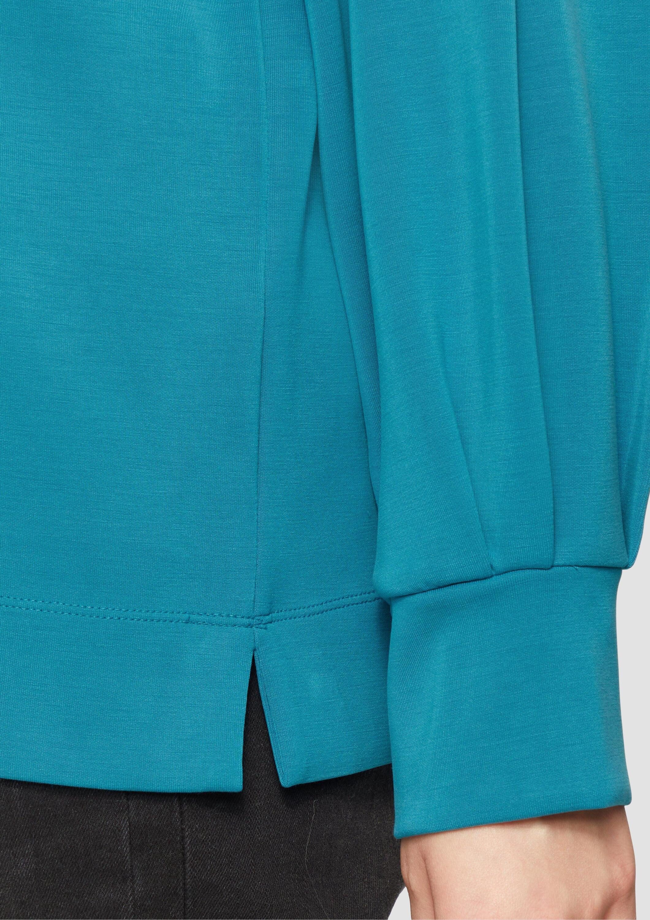 s.Oliver Sweatshirt Sweatshirt Scuba-Sweatshirt mit weiten Ärmeln