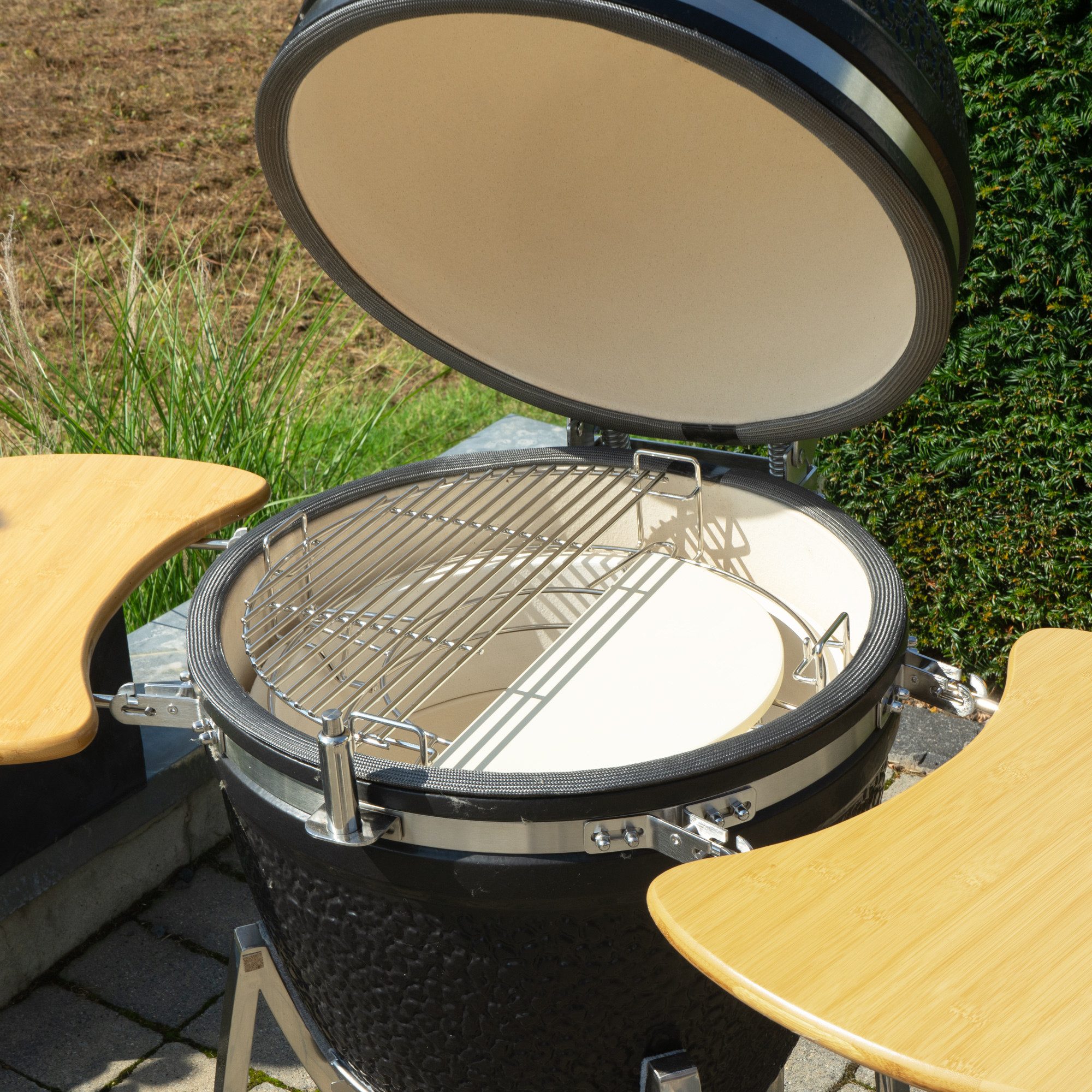 BBQ-Toro Grillerweiterung Kochsystem für Kamado Ø 52 cm, Edelstahl Smokersystem mit 3 Ebenen