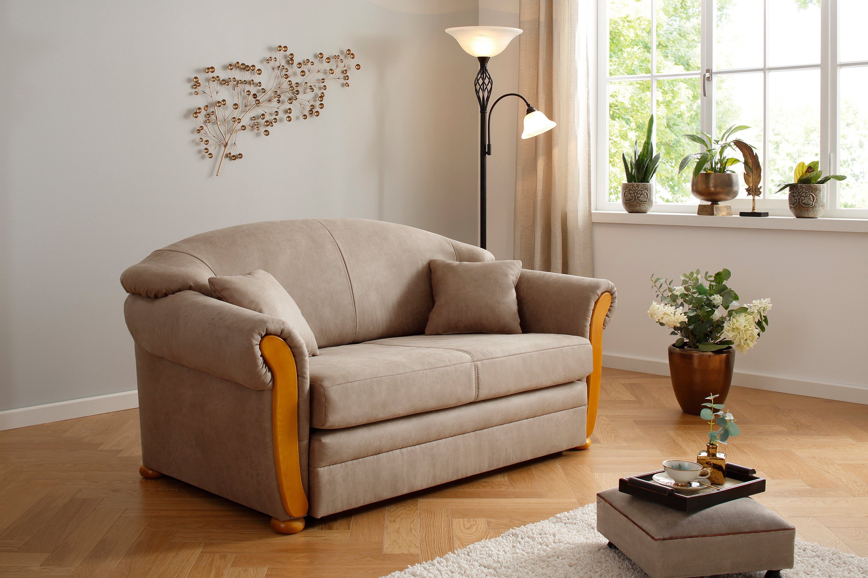 Home affaire Schlafsofa "Milano", Hoher Sitzkomfort mit Schlaffunktion und günstig online kaufen