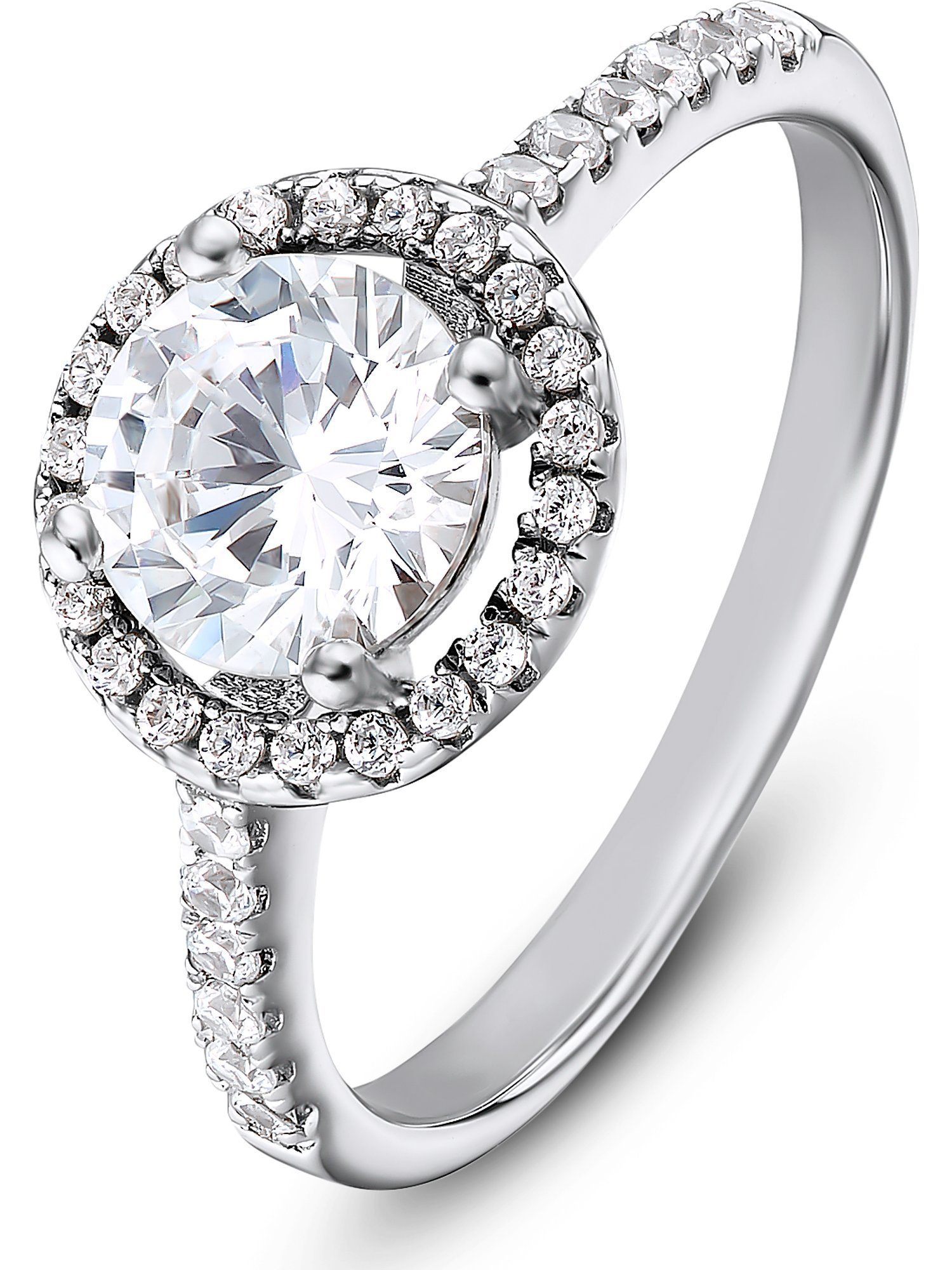 FAVS Silberring FAVS Damen-Damenring 925er Silber 1 Zirkonia, Zirkonia, synthetisch