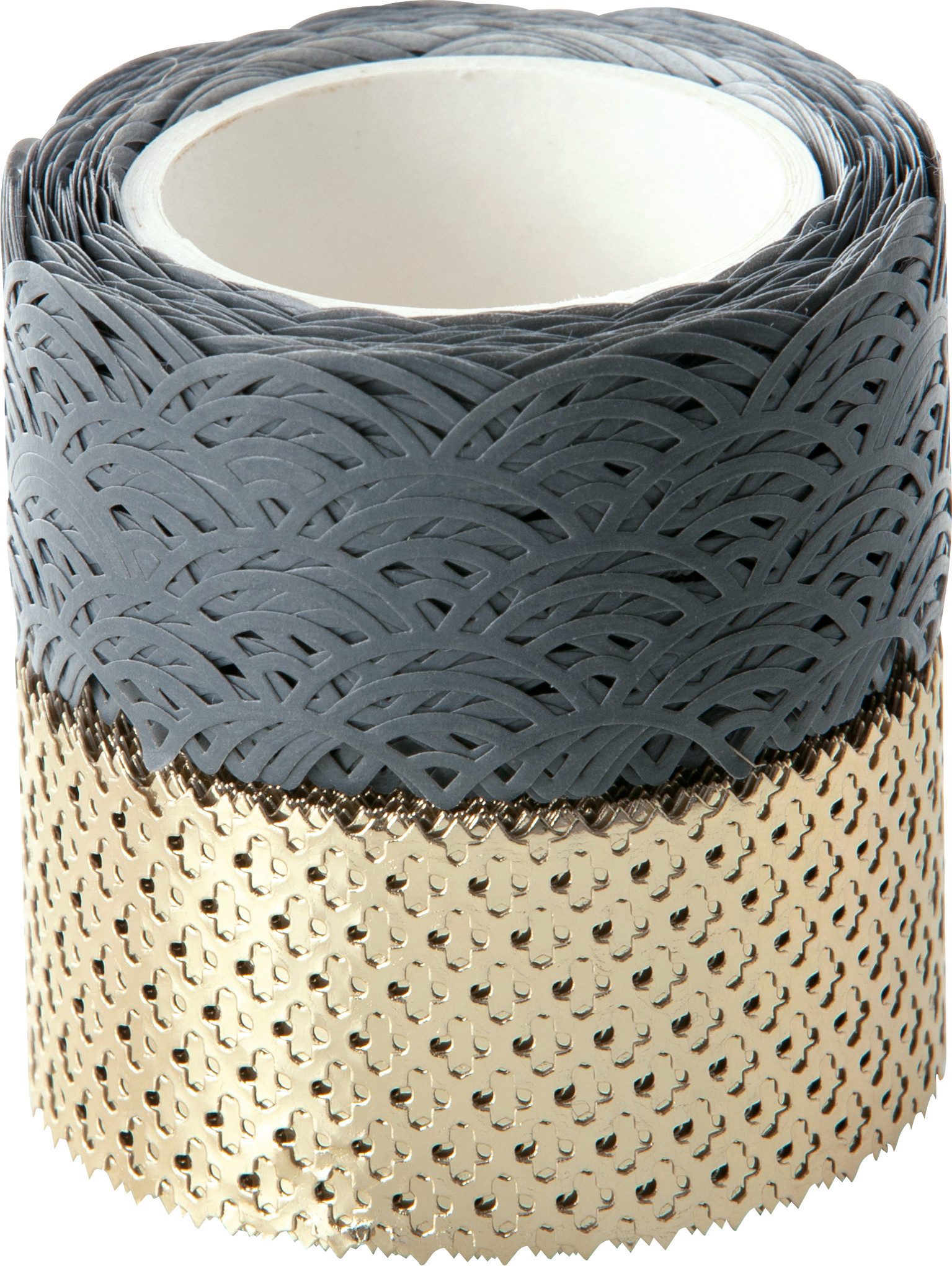 Folia Klebeband 5 m, Washi Decor, Grau/Gold