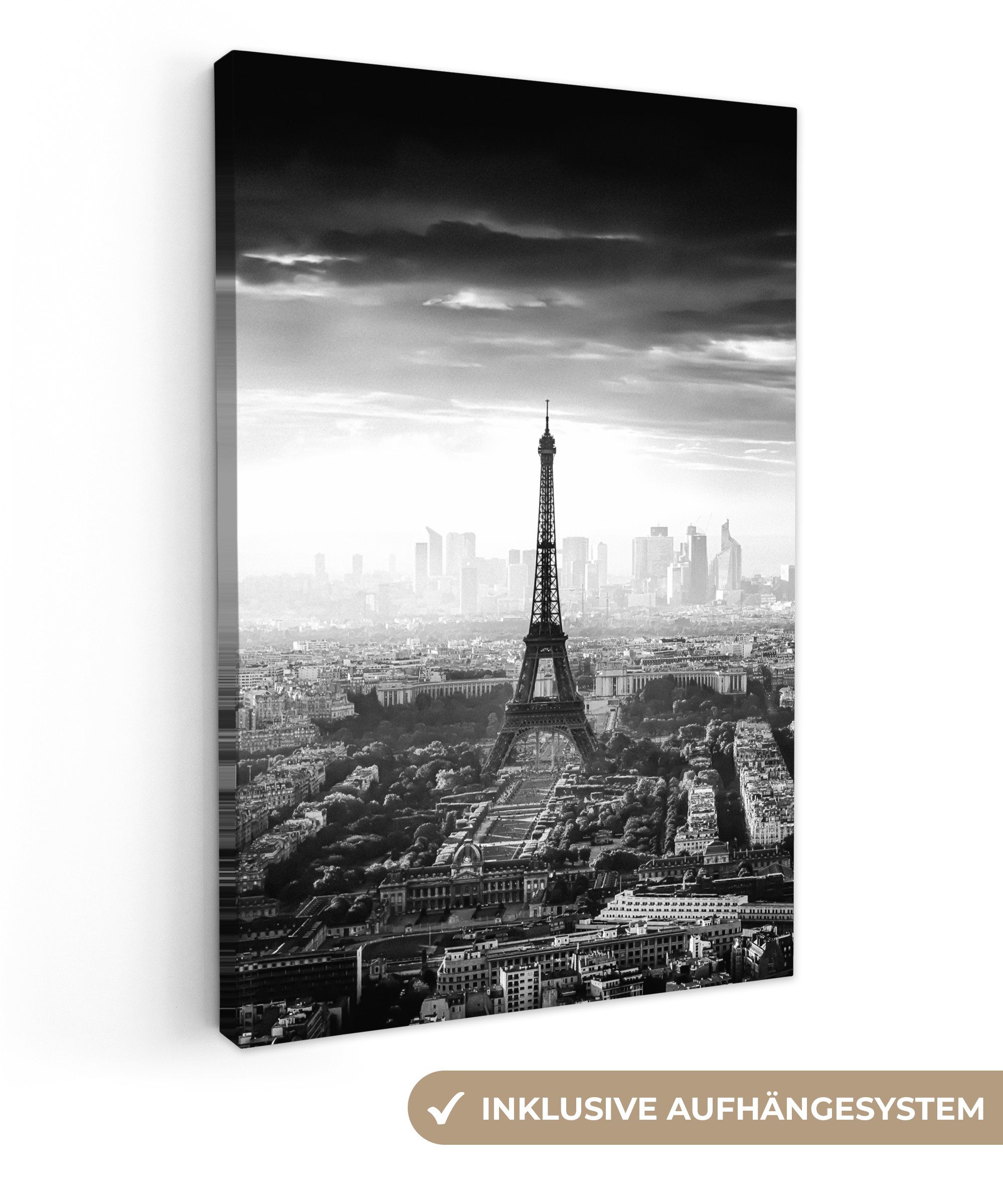 OneMillionCanvasses® Leinwandbild Paris - Skyline - Eiffelturm - Stadt - Wo günstig online kaufen