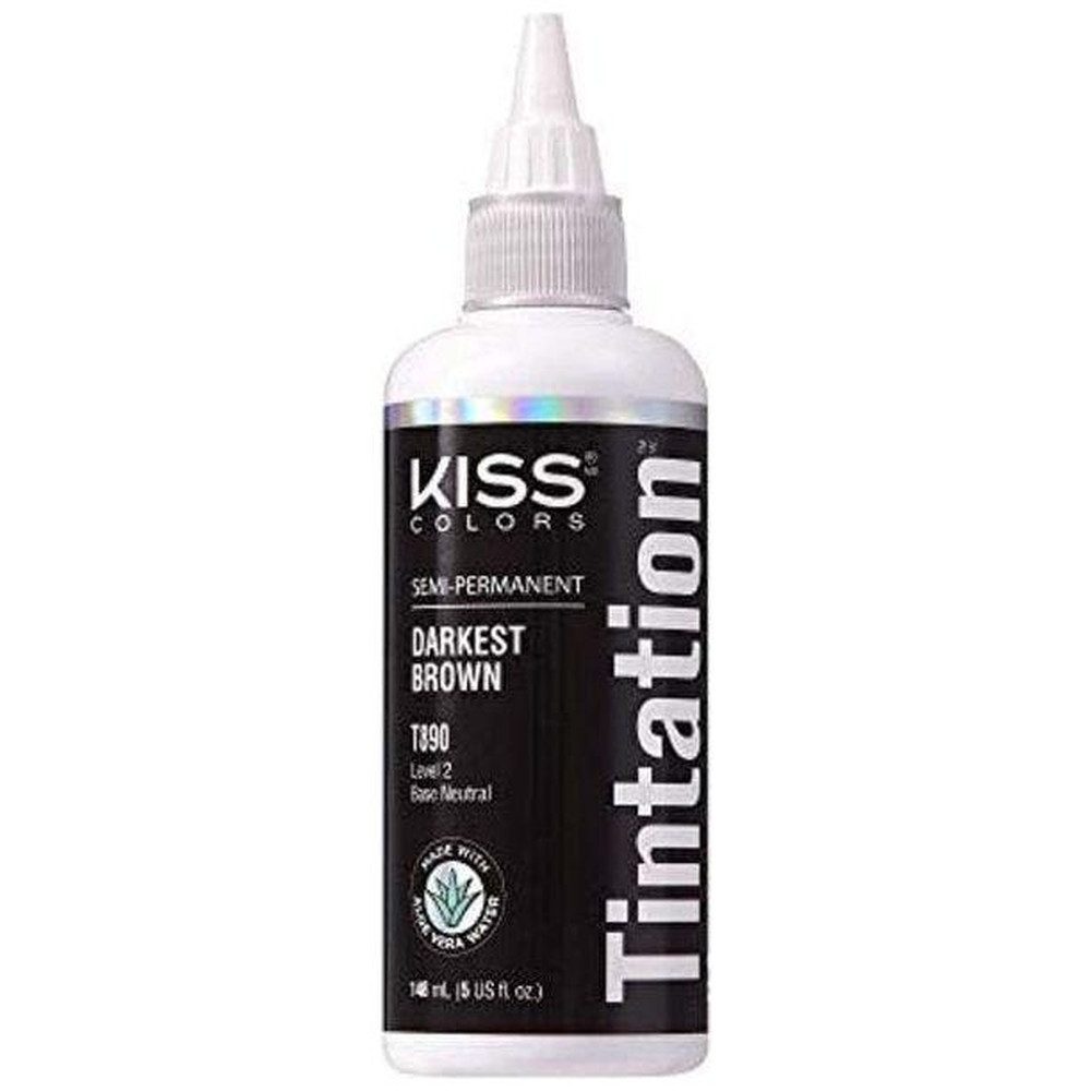 Kiss Haarmaske Kiss Tintation Semi Permanent Hair Color 148ml - Black