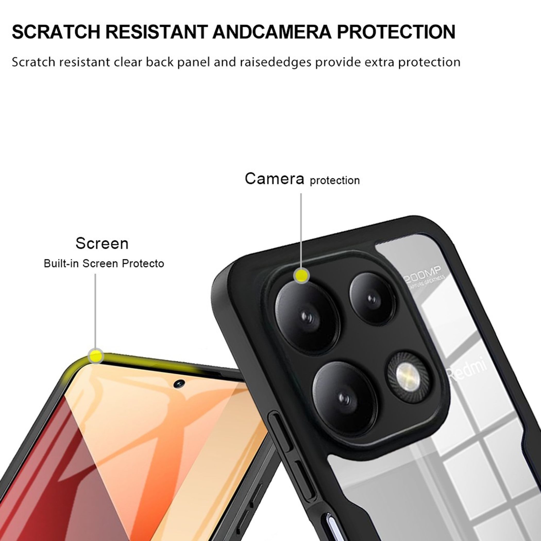 Wigento Handyhülle Für Xiaomi Redmi Note 14 Pro / Pro Plus 5G Full Cover 360 Grad Hülle, 360 Grad Schutz, stoßdämpfend, robust – Bild 4 von 5
