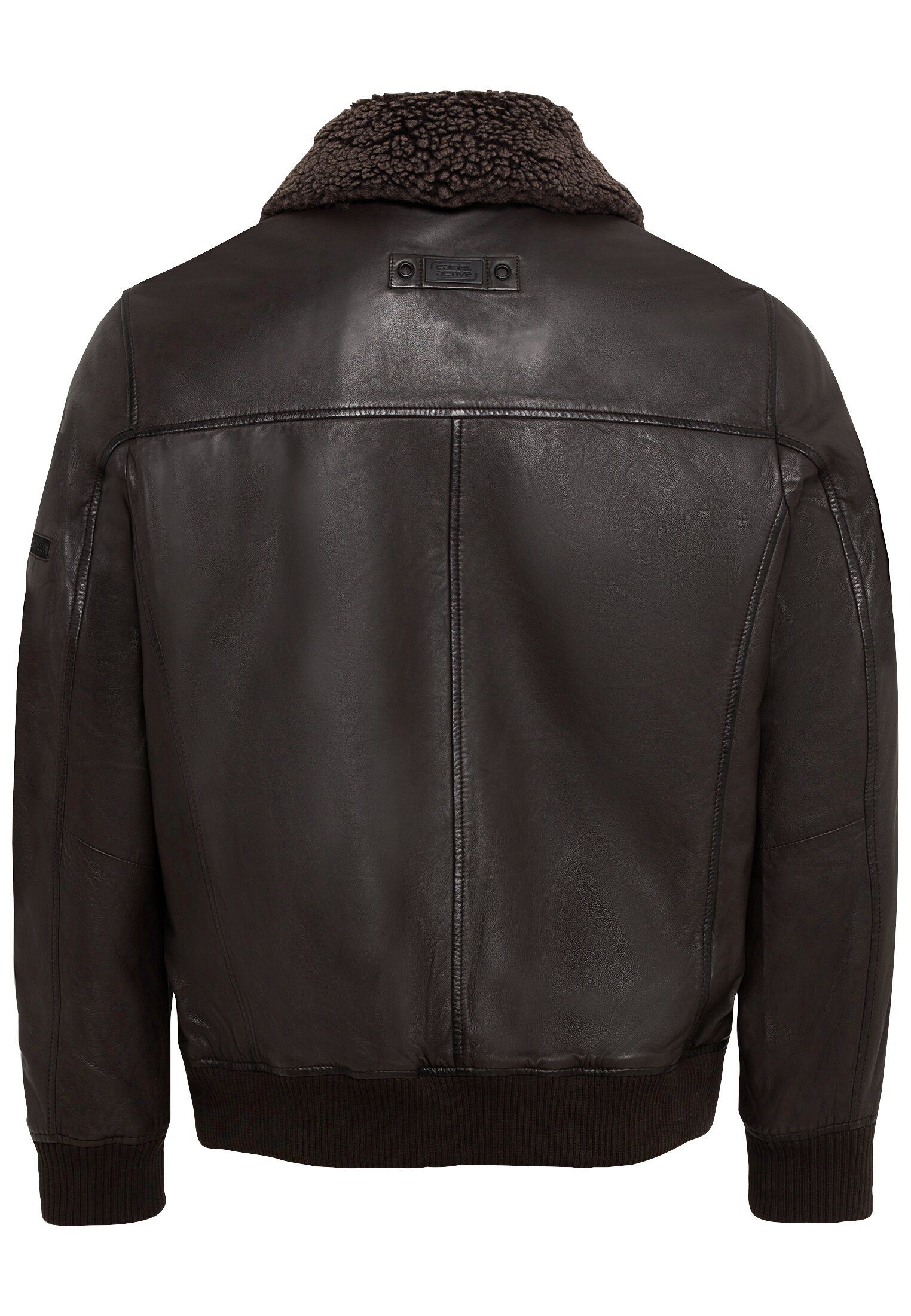 camel active Lederjacke Lederjacke mit Kunstfellbesatz günstig online kaufen