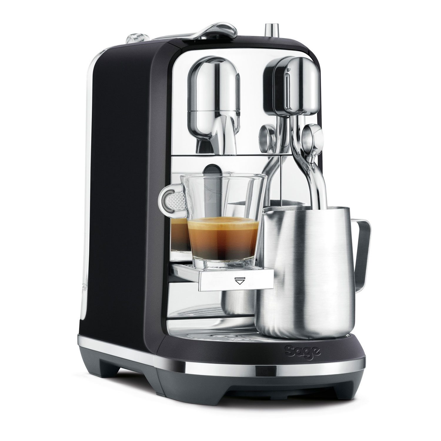 NESPRESSO Kapselmaschine Edelstahl, Kunststoff, Tassenfüllmenge, Milchschaumtextur, Ausschaltzeit