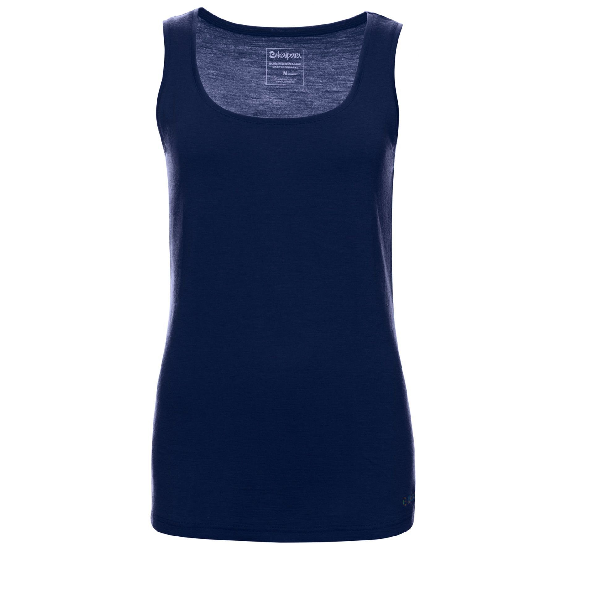 Kaipara - Merino Sportswear Unterhemd Merino Damen-Unterhemd Regular Ärmellos 200g warm (1-St) aus reiner Merinowolle Made in Germany Blau