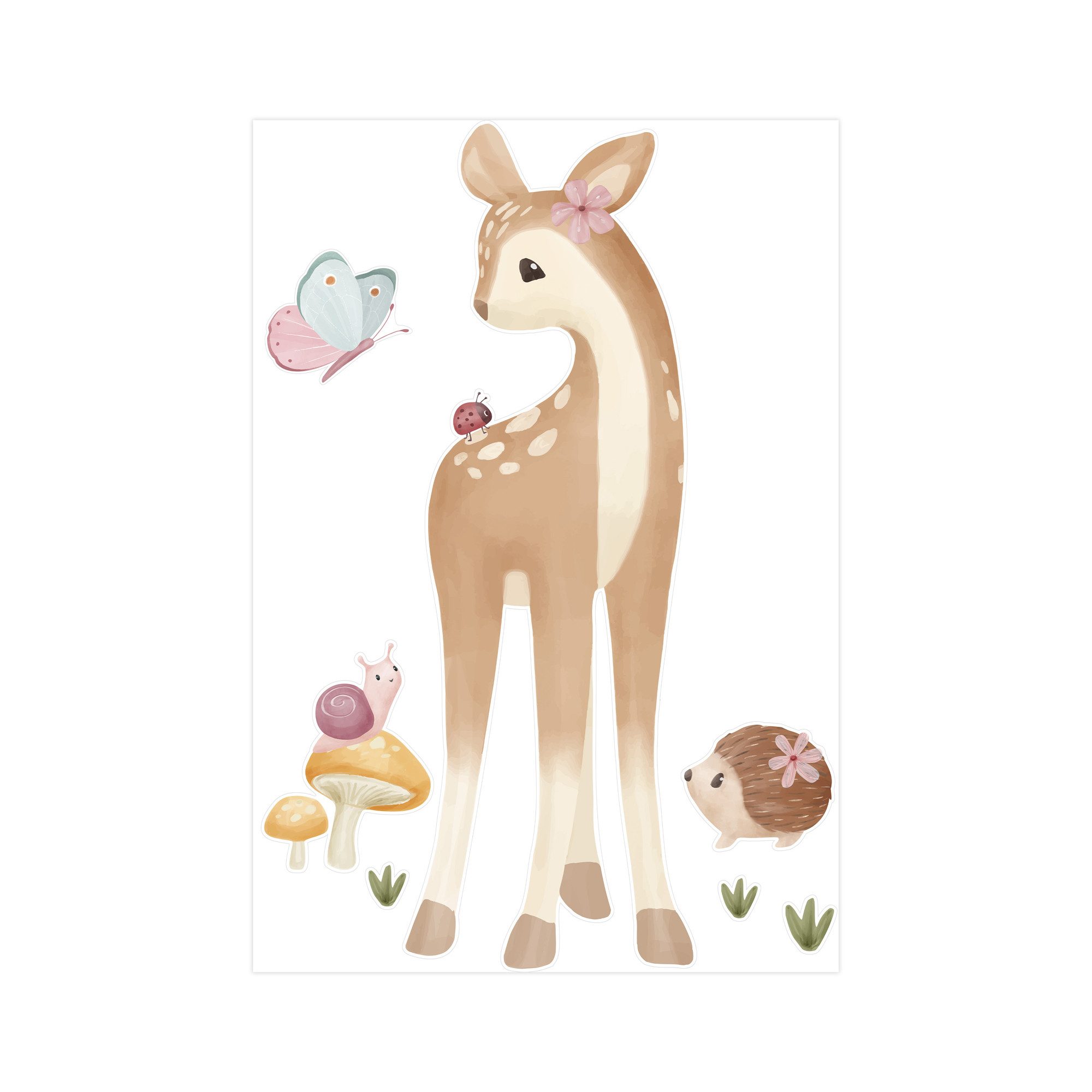 LITTLE DUTCH Wandtattoo Wandsticker Set Fairy Garden (55x80cm) (1 St)