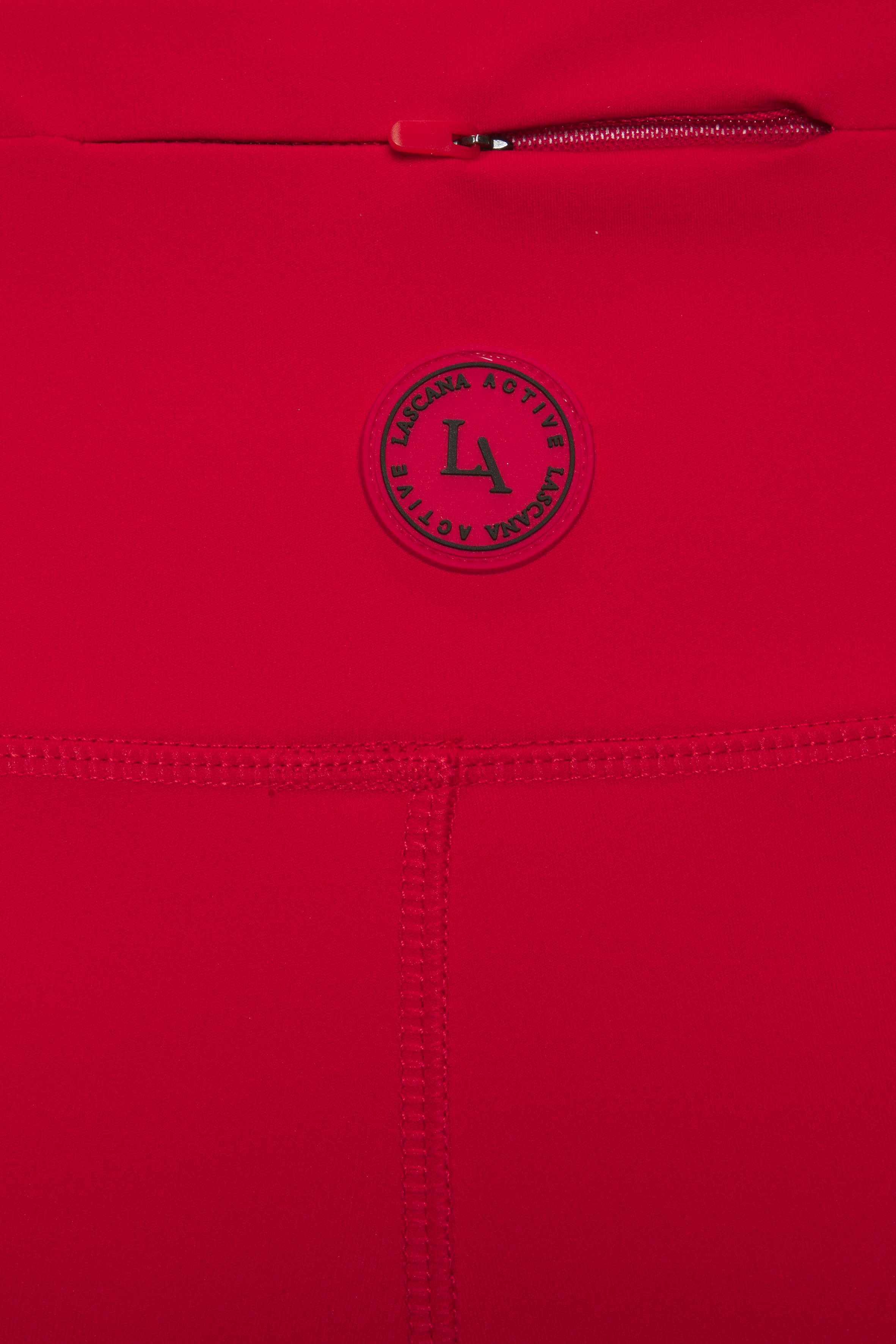 LASCANA ACTIVE Leggings Logo-Badge und Reißverschlusstasche auf der Rückseite