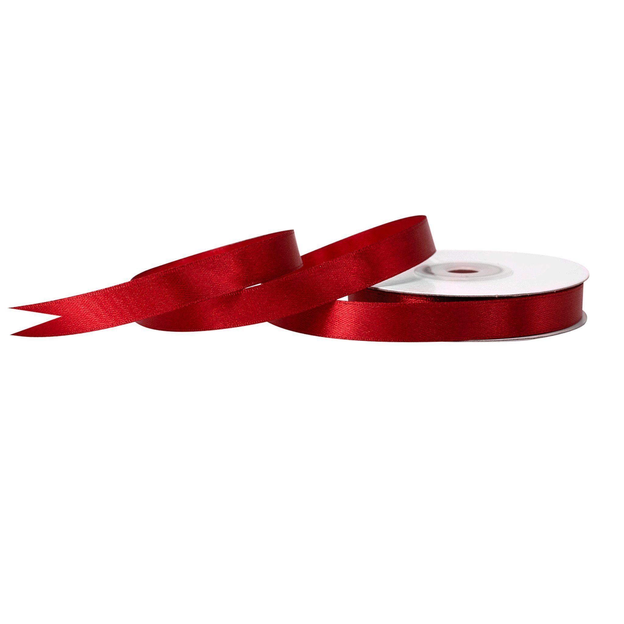 Creativery Satinband, Satinband 12mm x 25m Rolle Bordeaux