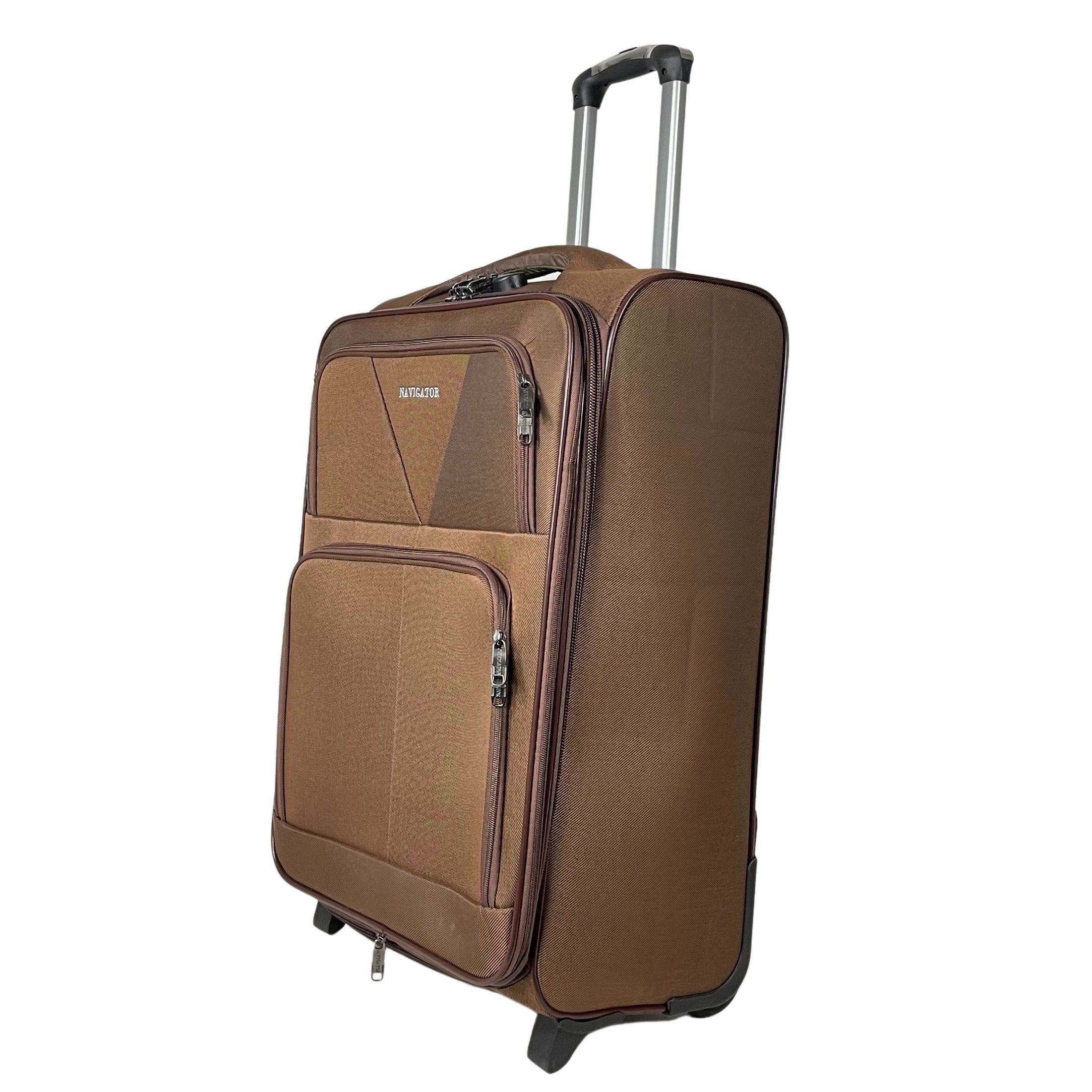 MTB Koffer Koffer Stoffkoffer erweiterbar Reisekoffer (M/L/XL/XXL oder 4er Set) Braun