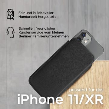 wiiuka Handyhülle sliiv Hülle für iPhone 11 / XR, Tasche Handgefertigt - Echt Leder, Premium Case