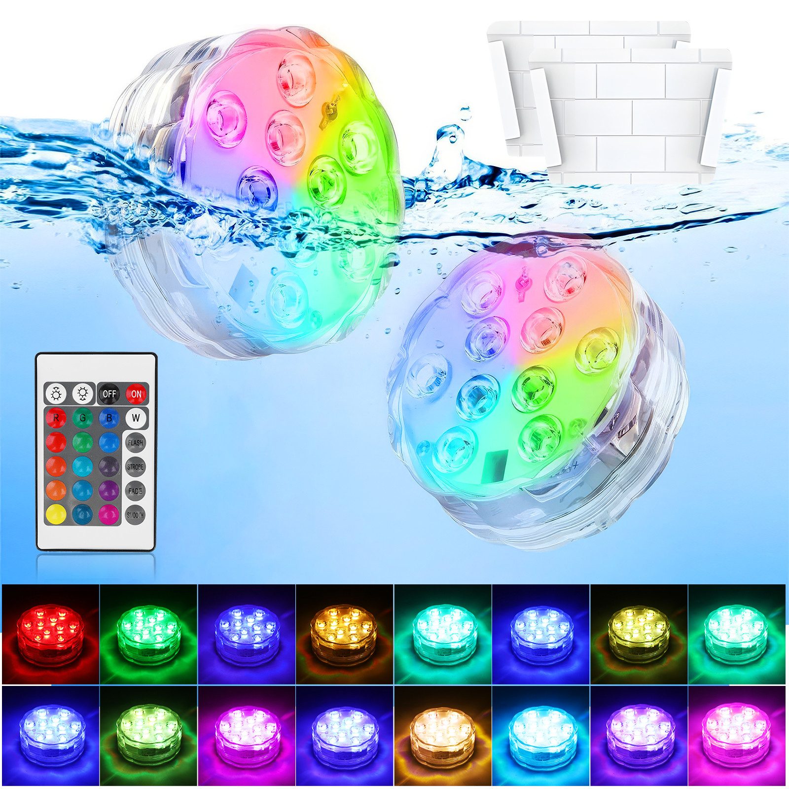 BlingBin Pool-Lampe Unterwasser Licht mit Fernbedienung günstig online kaufen