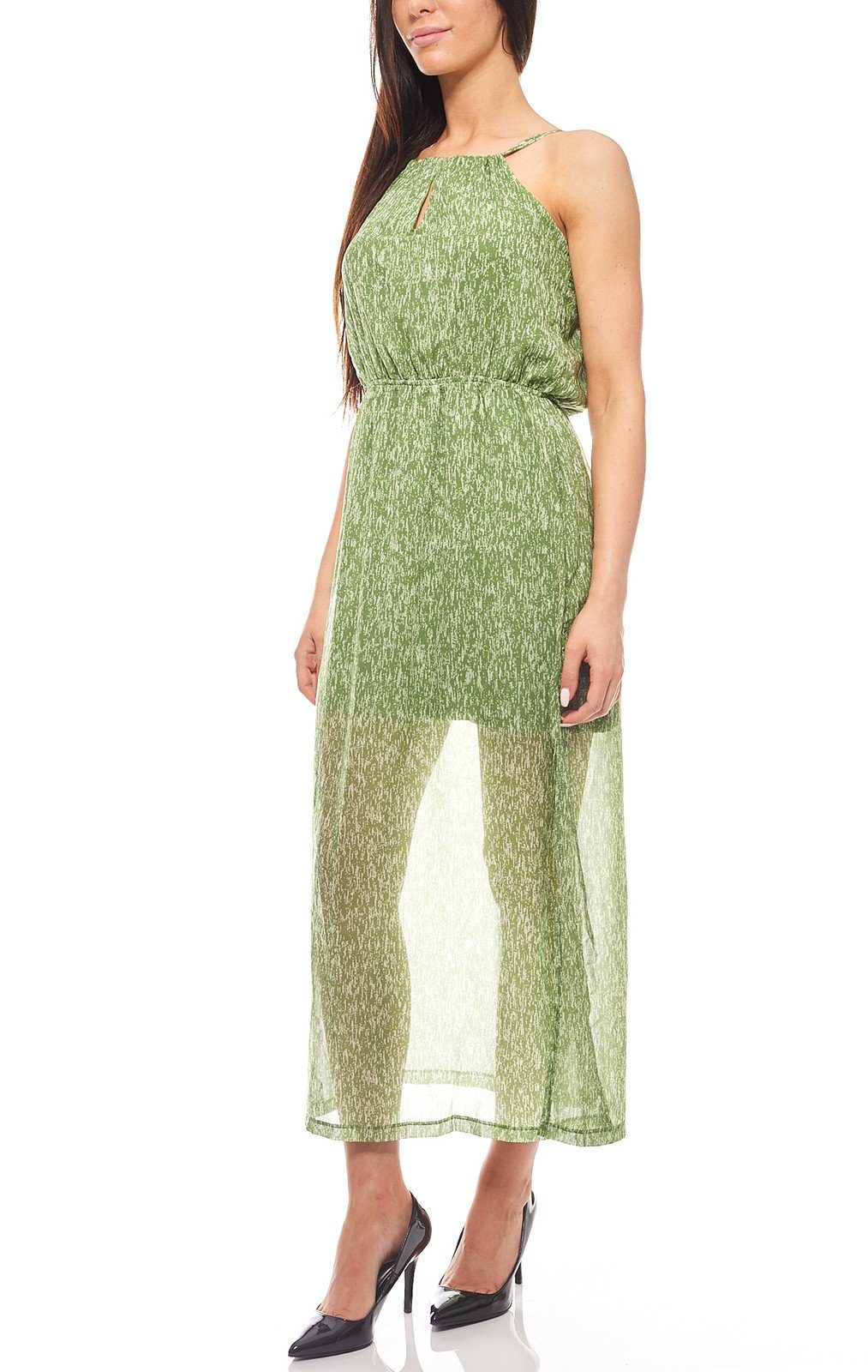 heine Sommerkleid Transparentes Kleid Sommer-Kleid mit Unterkleid Grün heine