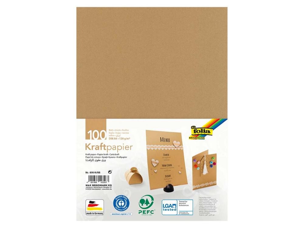 Folia Max Bringmann KG Seidenpapier folia Kraftpapier, 120 g/m², 100 Blatt