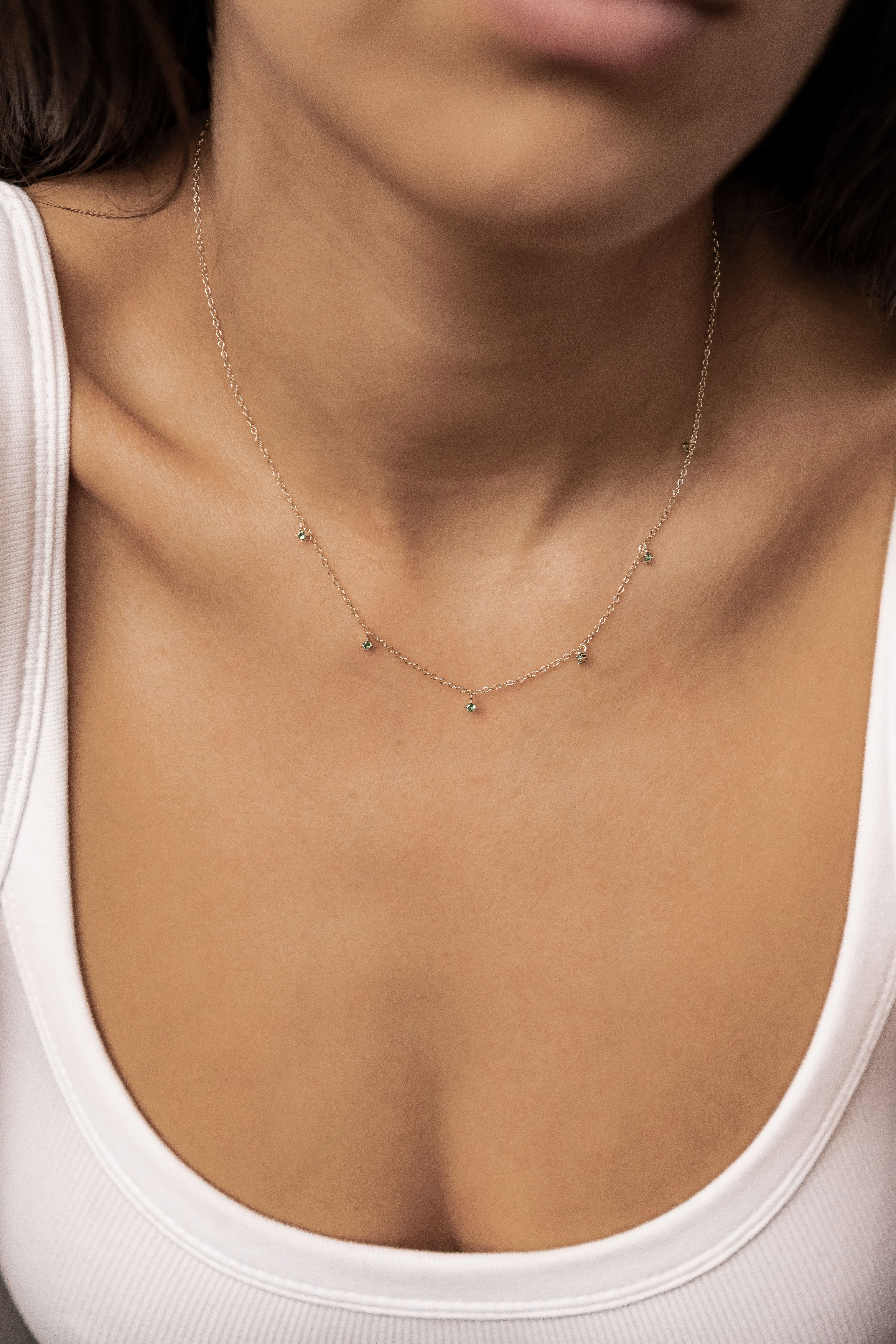 Hey Happiness Silberkette Kristall Anhänger, 18K Roségold vergoldet, Silber günstig online kaufen