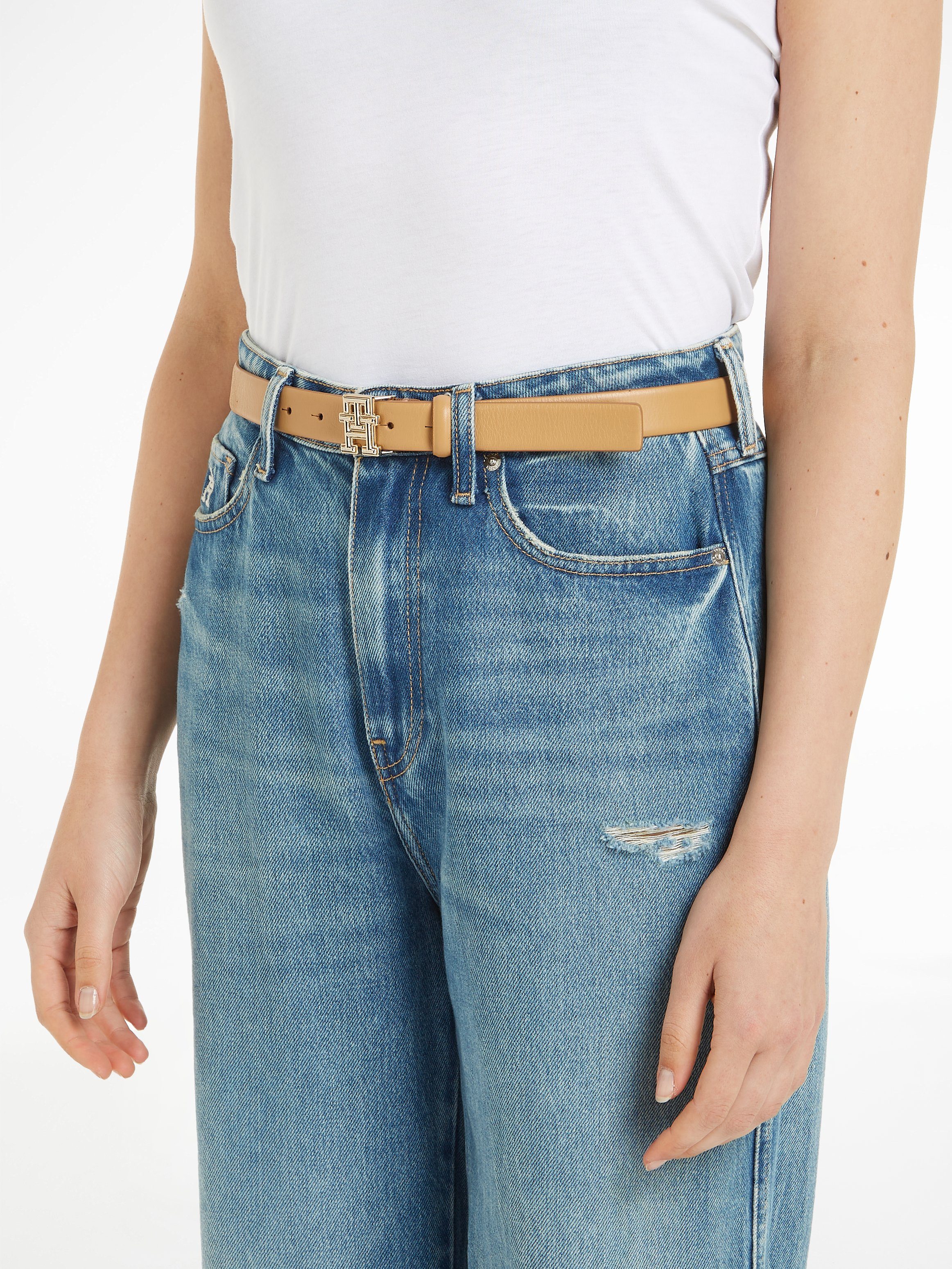 Tommy Hilfiger Ledergürtel TH LOGO BOMBE günstig online kaufen