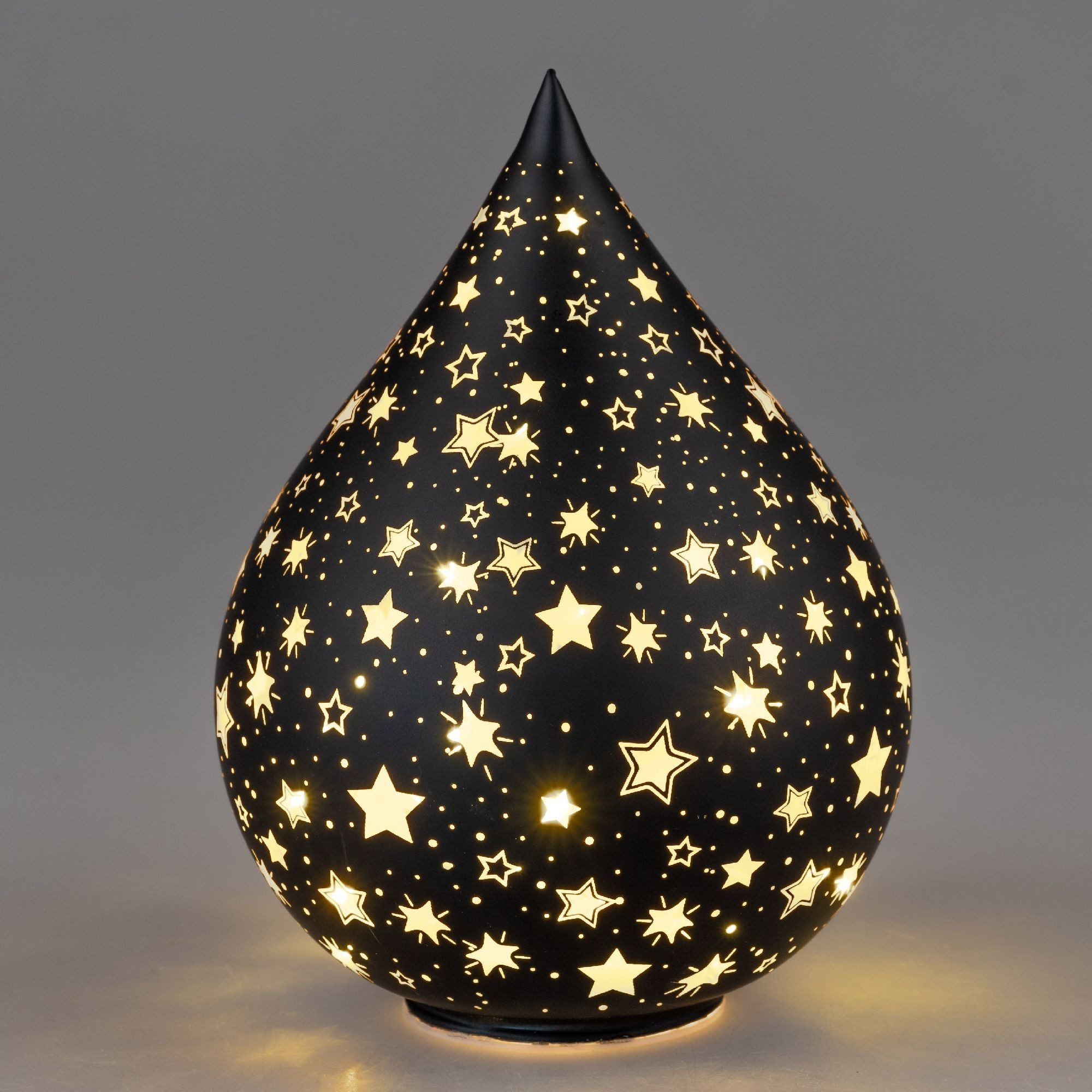 formano Dekofigur Festival, Mit Timerfunktion, Schwarz, Motiv: Sterne
