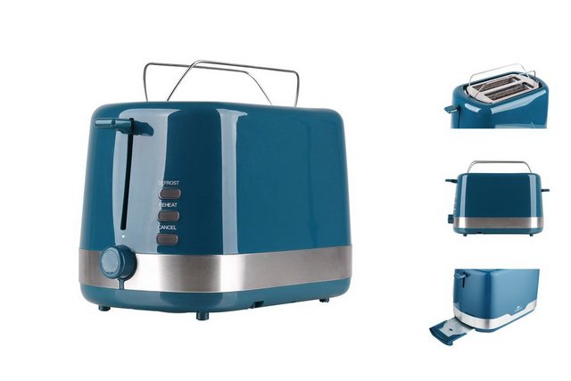 Lentz 2-in-1-Toaster 2-Scheiben-Toastautomat, 2 kurze Schlitze, 850 W, 7 Bräunungsstufen