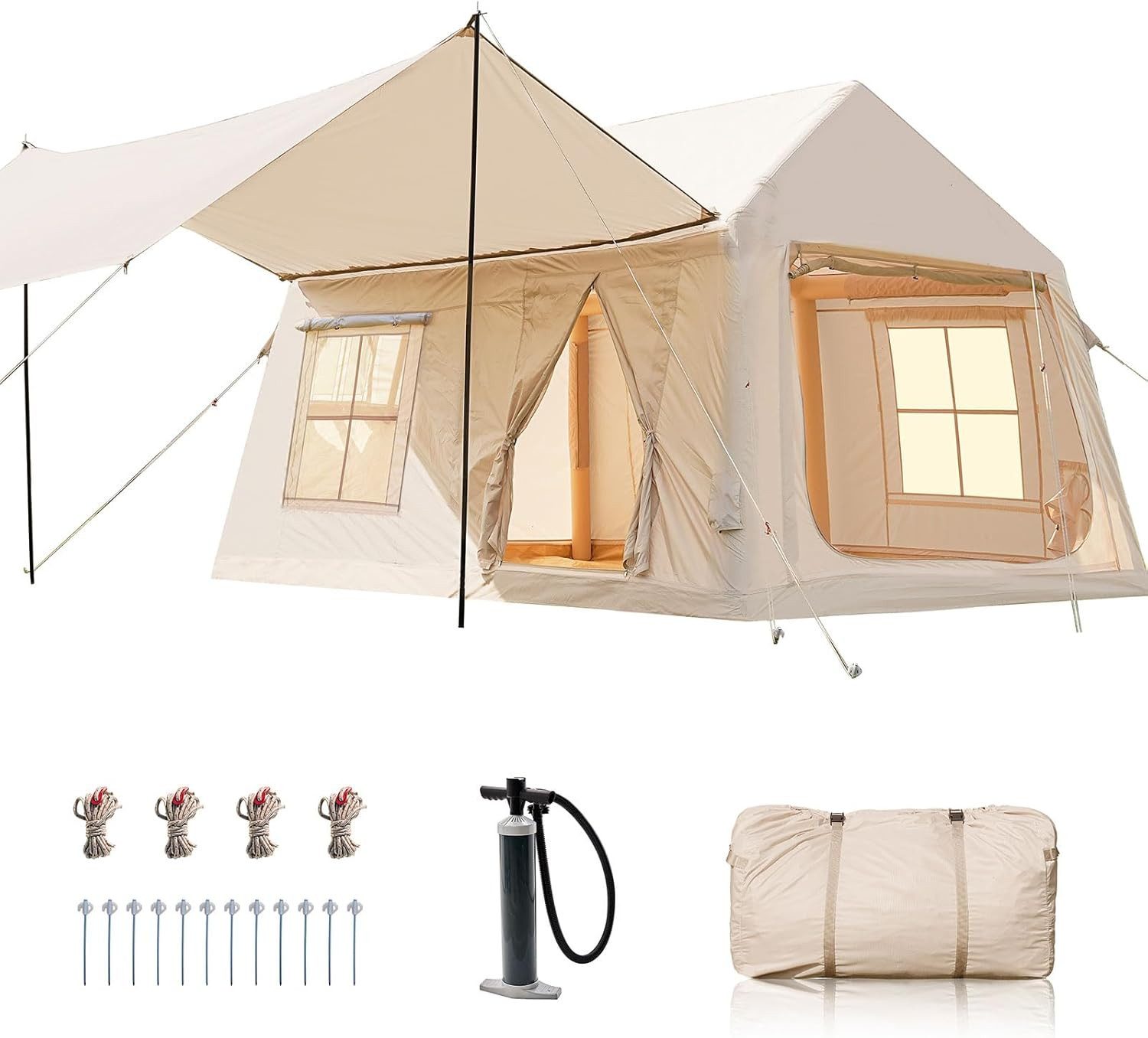 Meulbaty aufblasbares Zelt Air Glamping Zelte, Gampingzelt aus wasserdichte günstig online kaufen