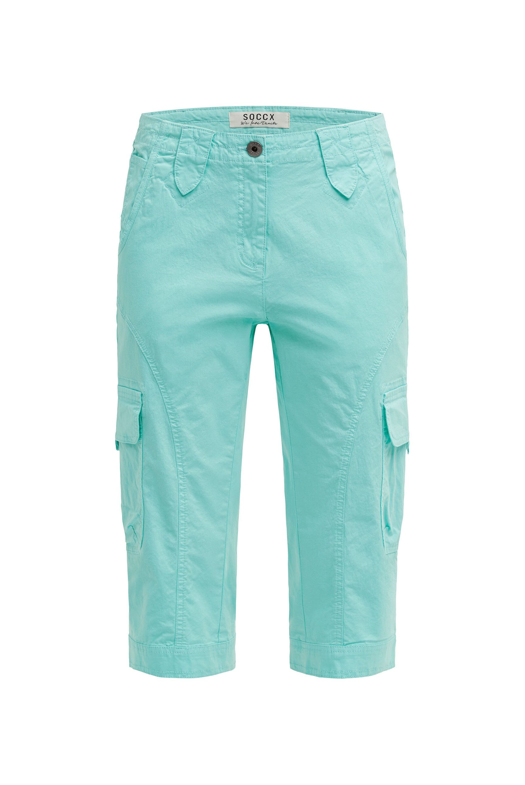 SOCCX Skaterbermudas mit verstellbarem Knopfriegel am Hosensaum