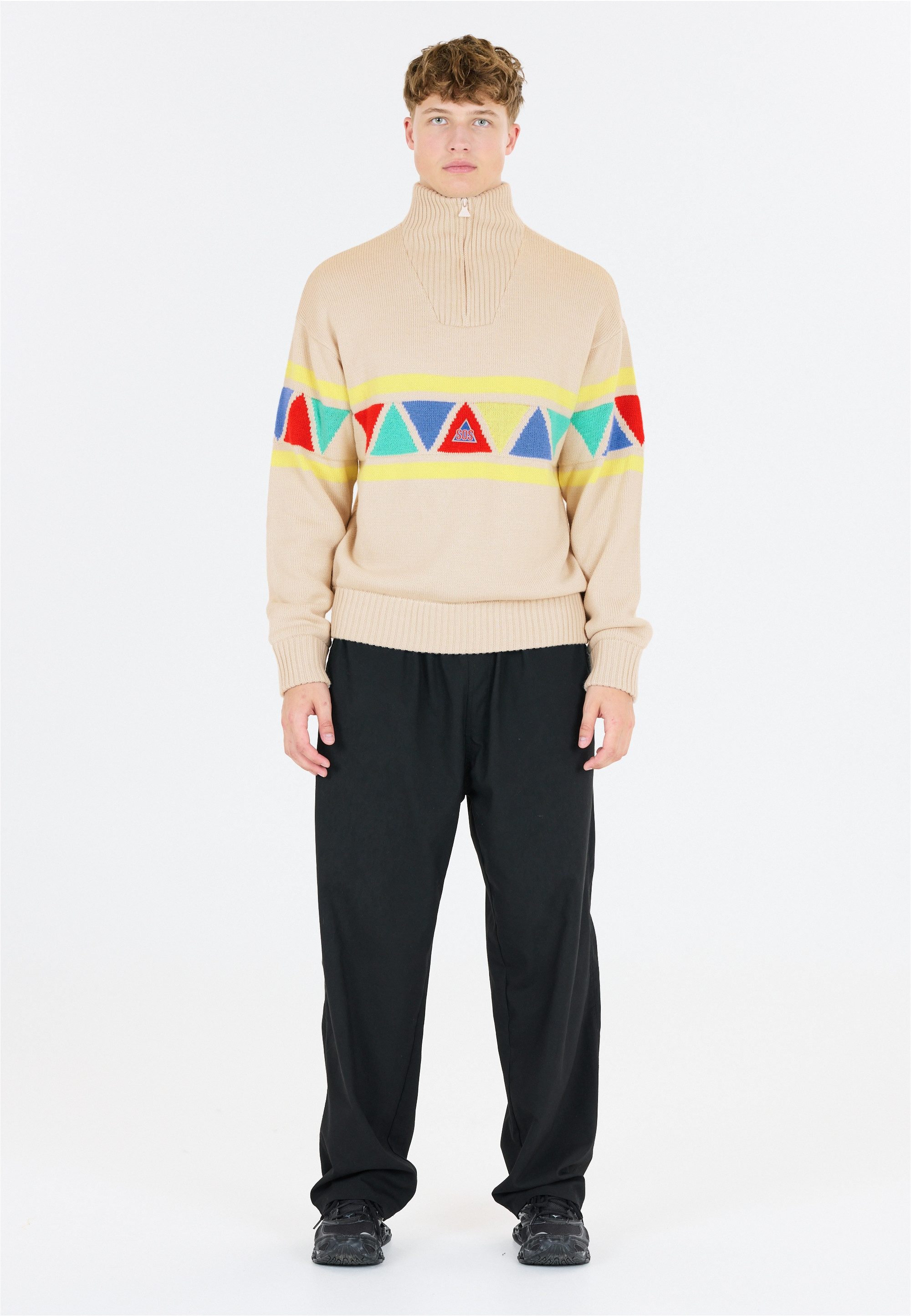 SOS Strickpullover The Windbreaker im kultigen Strick-Look mit Merinowolle günstig online kaufen