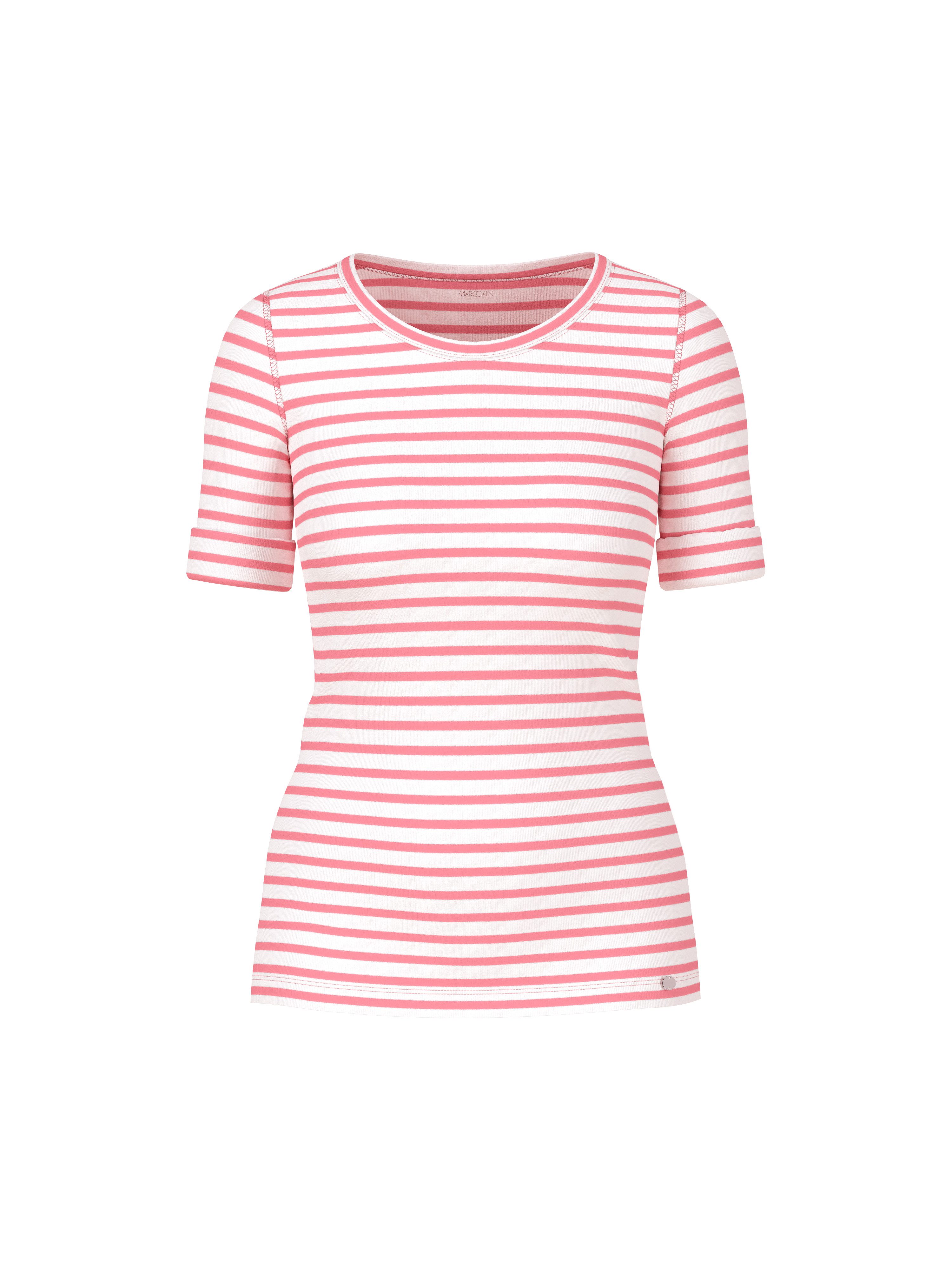 T-Shirt Ringel-T-Shirt aus Baumwoll-Ripp