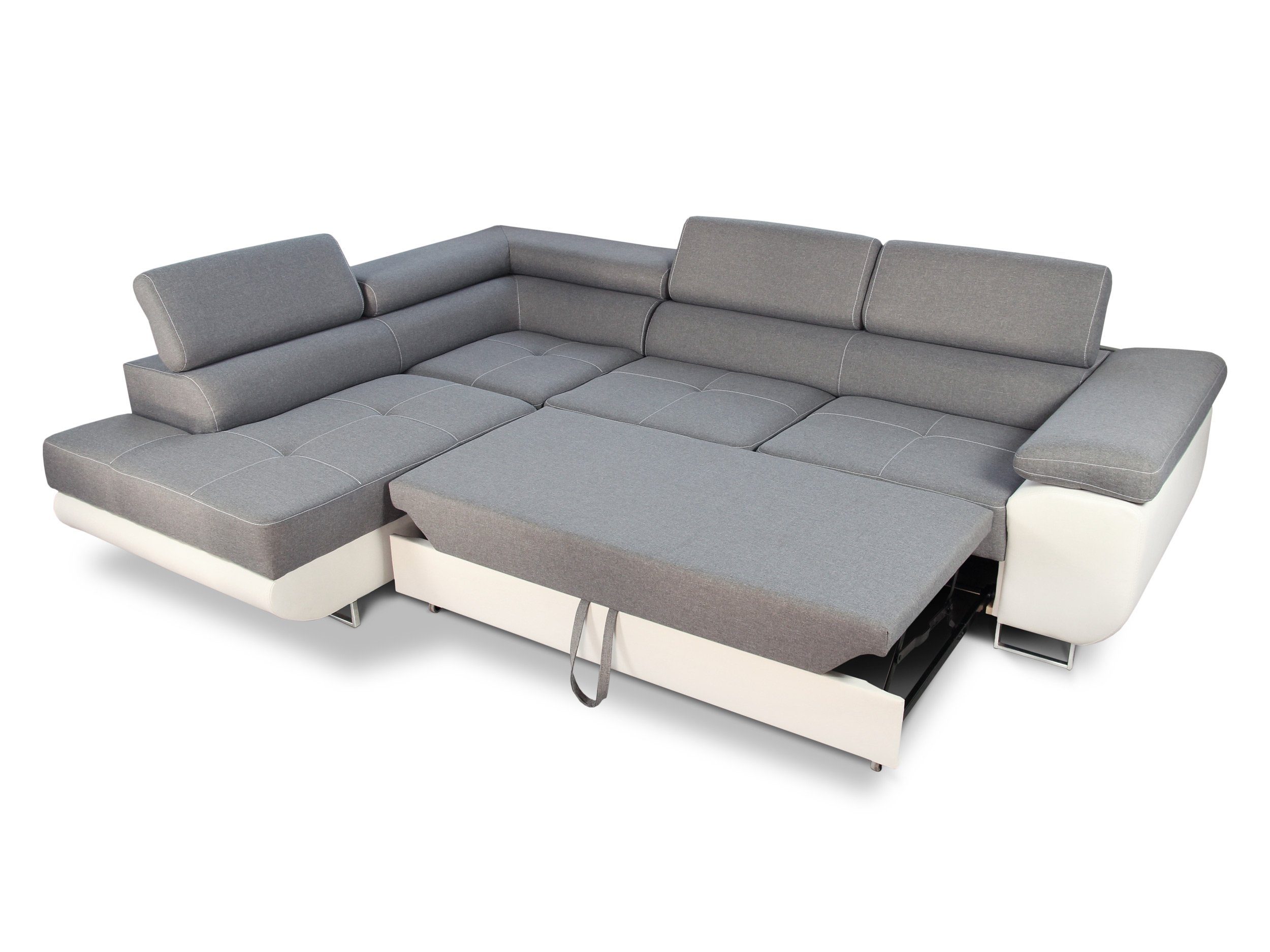 Sofnet Ecksofa Caris, mit Schlaffunktion und Bettkasten, Wohnlandschaft mit einstellbare Kopfstützen, Schlafsofa