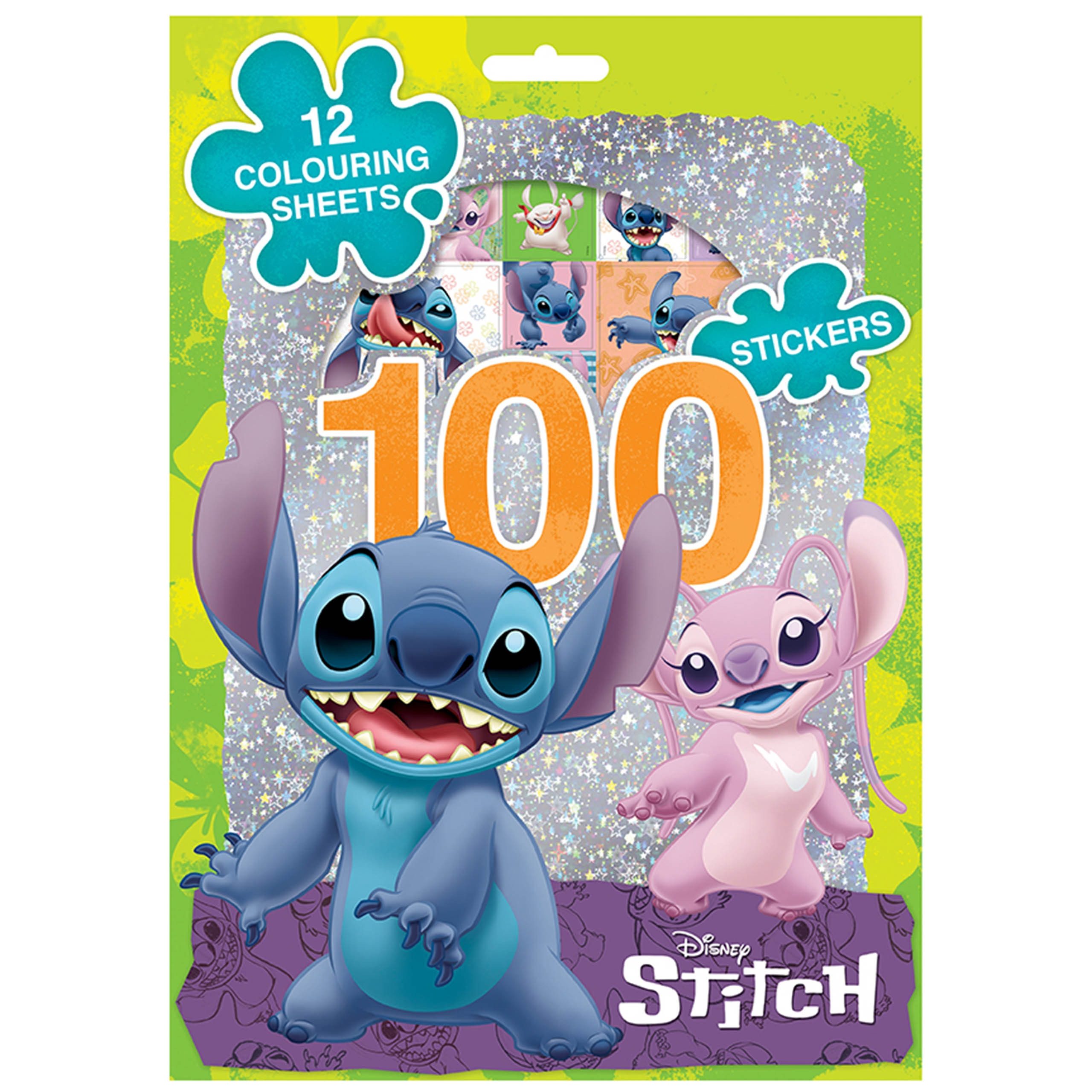 Disney Stickerbuch DISNEY Stitch Mal- und Zeichenset, 100 Sticker + Malvorlagen