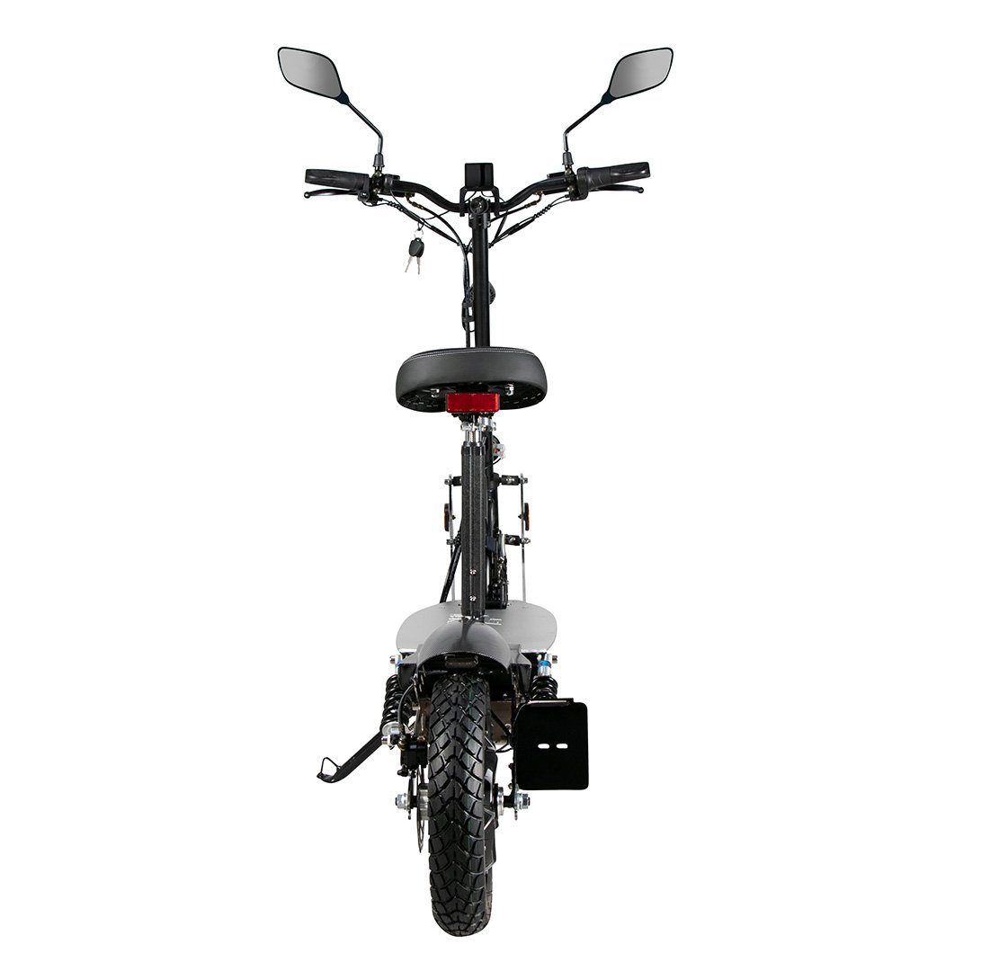 (1 bis km eFlux Elektro mit - Schwarz km/h, Roller - Vision Scooter - Reichweite X2 W, Akku klappbar, E-Scooter Straßenzulassung 50 Sitz Lithium-Ionen tlg), 1500,00 45