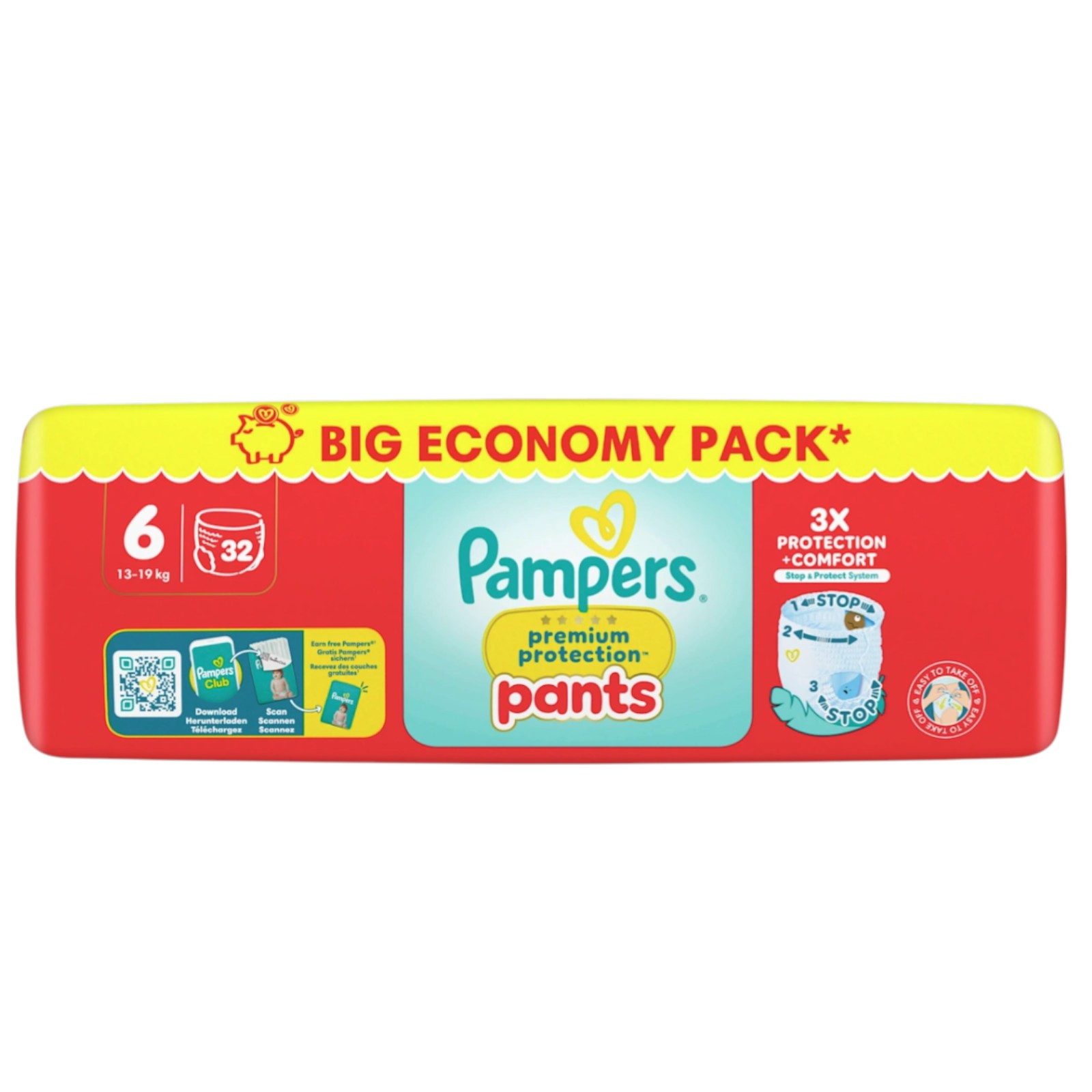 Pampers Подгузники Baby Pants Premium Protection Gr.6 XL (13-19kg), Big Pack, 32 St