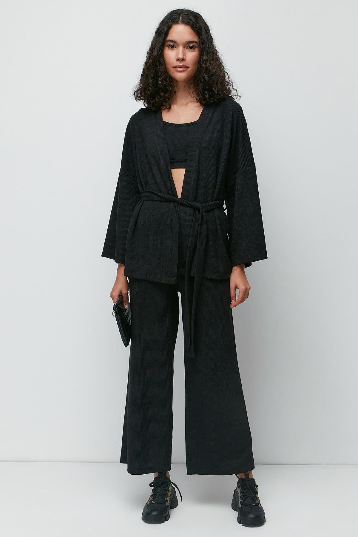 C&CITY Hosenanzug Nachtwäscheset3-teiliges Nachtwäscheset - Fitilli