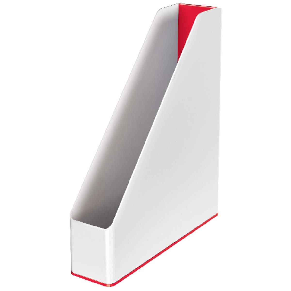 LEITZ Stehsammler LEITZ Stehsammler WOW Duo Colour 53621026 perlweiß/rot Kunststoff DIN