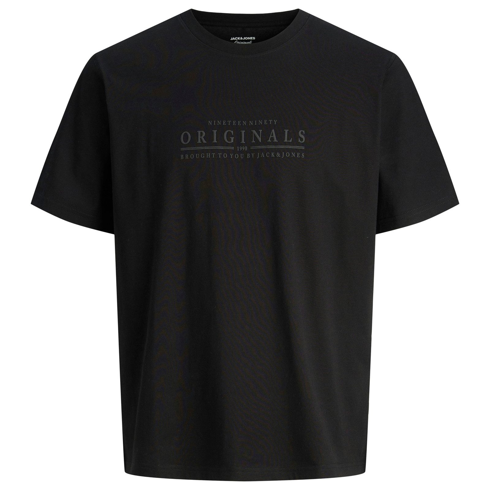 Rundhalsshirt Jack&Jones Übergrößen T-Shirt schwarz JORCATSKILLS