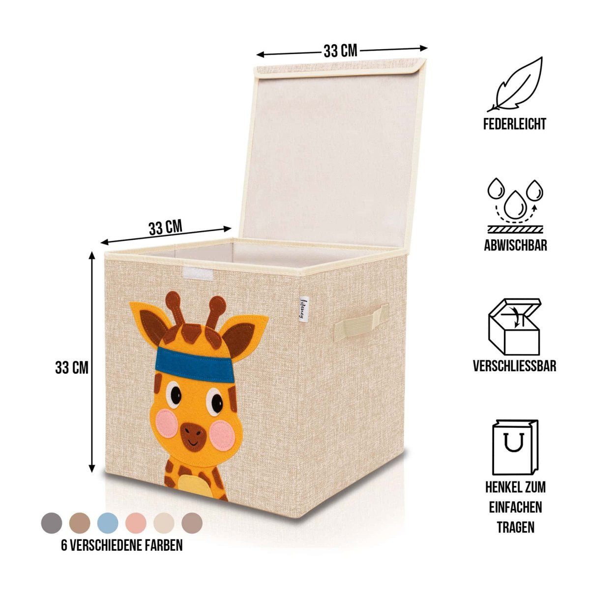 Lifeney Faltbox Aufbewahrungsbox mit Deckel Giraffe günstig online kaufen