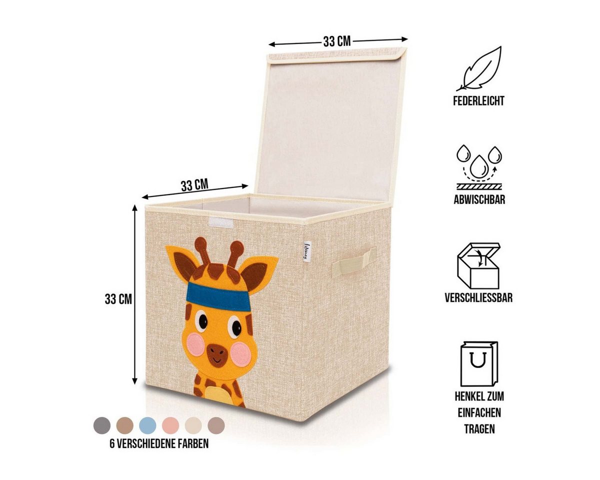 Thumbnail - Lifeney Faltbox Aufbewahrungsbox mit Deckel Giraffe