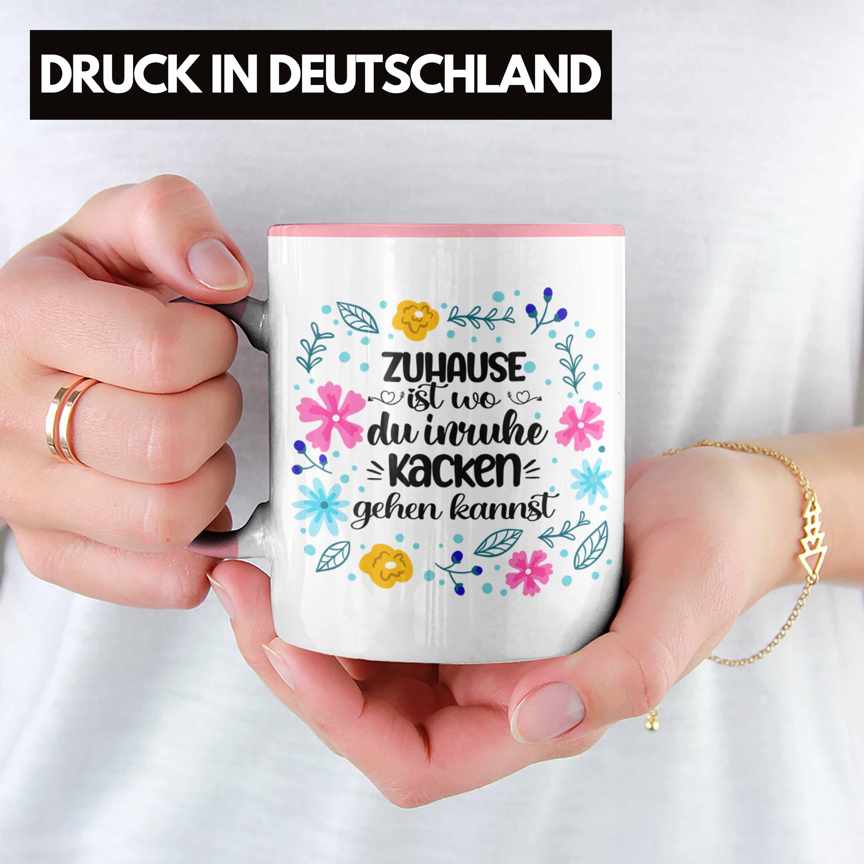 Gehen Freundin Zuhause Inruhe Tasse Du - Ist Trendation Trendation Kannst Rosa Umzug Tasse Geschenkidee Geschenk Wo Kacken Einzug