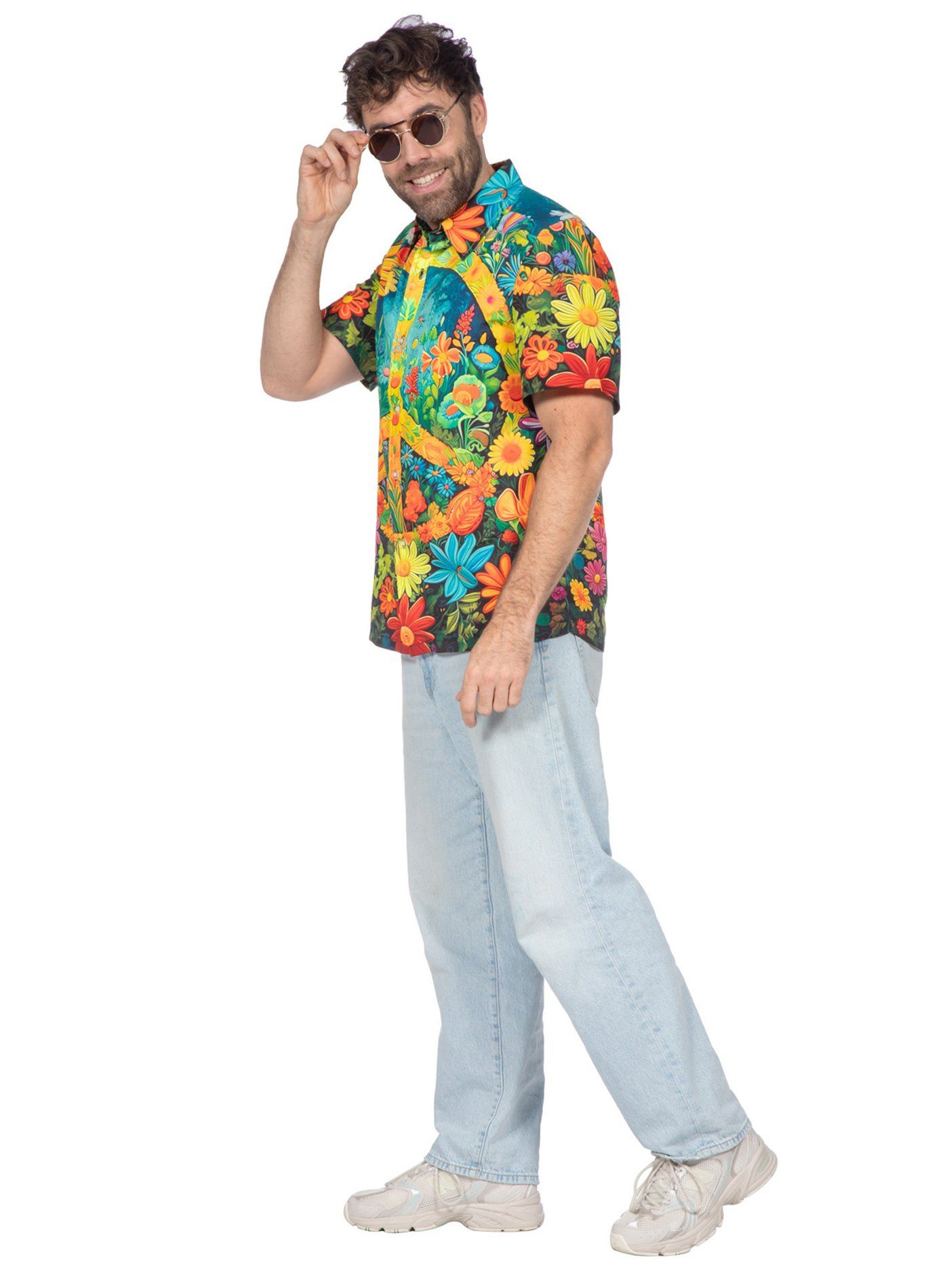 Metamorph Hippie-Kostüm Hippie Hawaiihemd, Flowerpower mit Südsee-Feeling günstig online kaufen