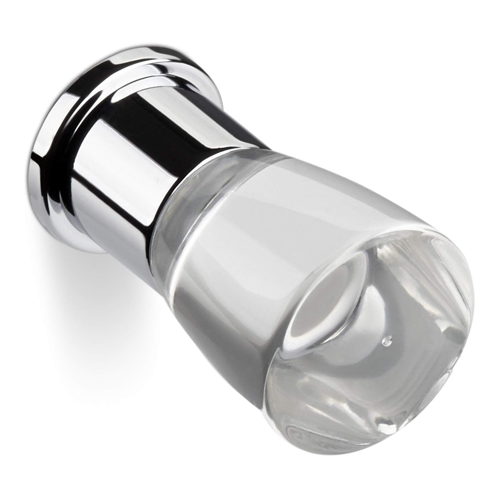 Möbelknopf SW36 Ø 14 mm glänzend Chrom poliert / transparent