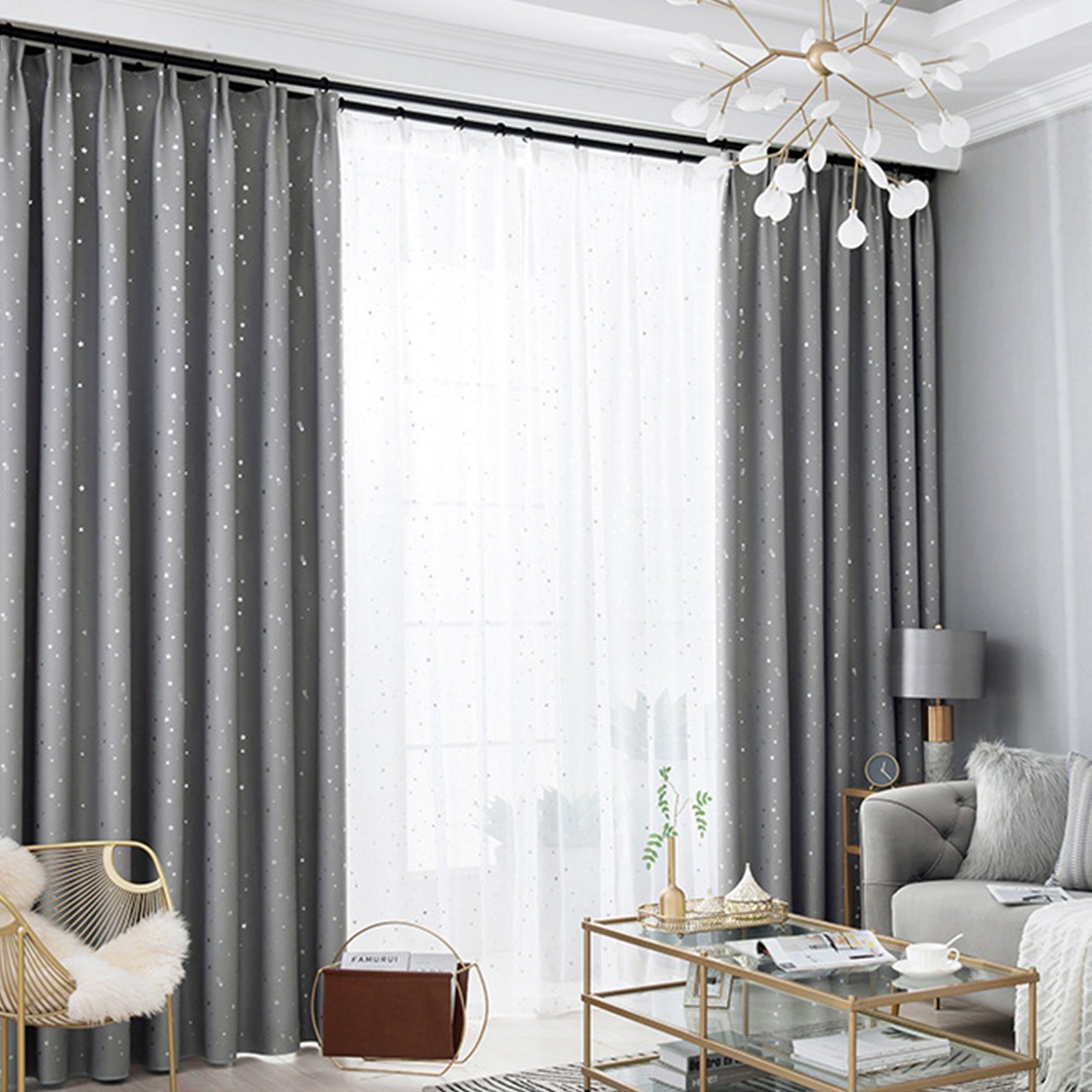 OKWISH Verdunkelungsvorhang 2er Set Verdunklungsvorhänge Vorhang Vorhänge G günstig online kaufen