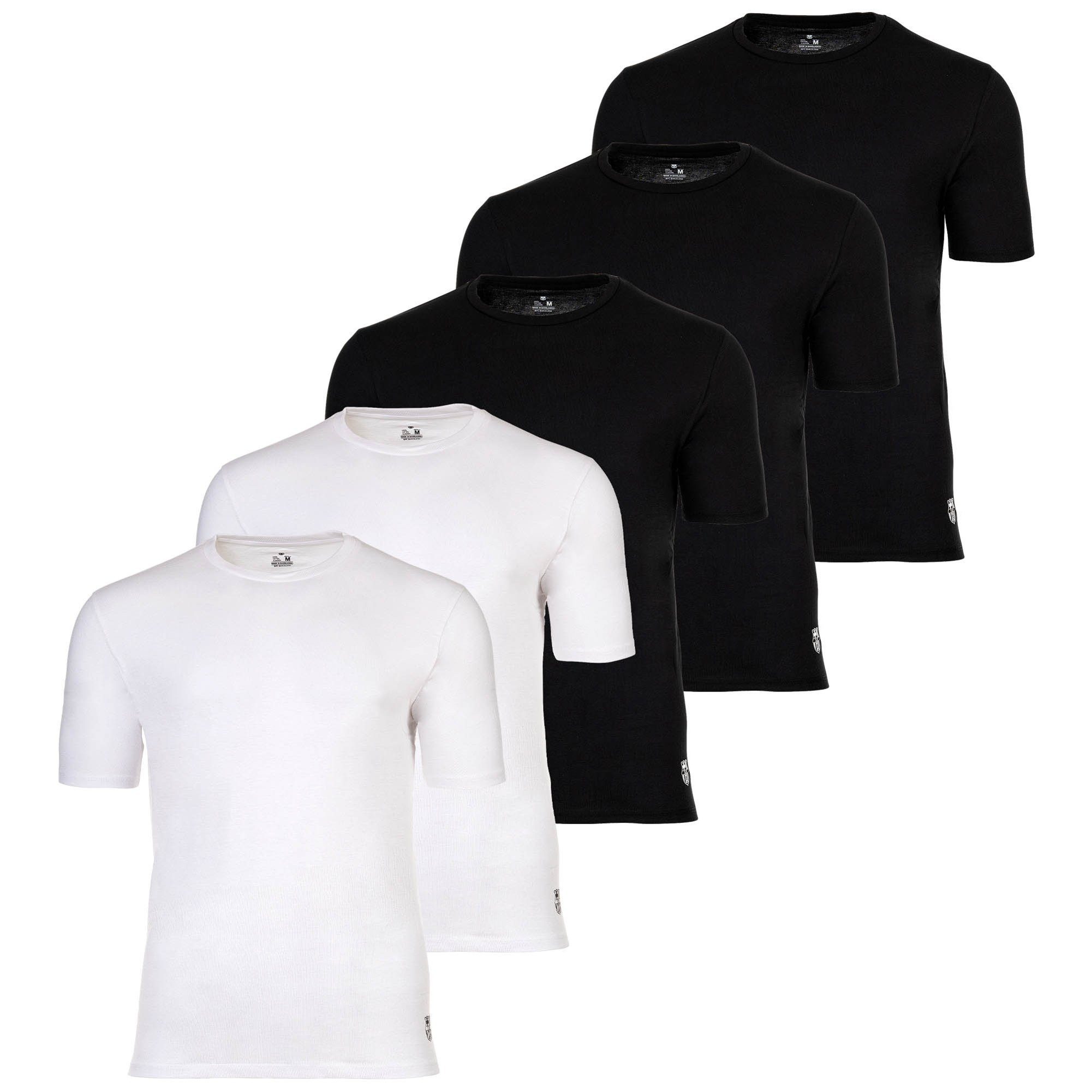 FC Barcelona T-Shirt Herren T-Shirt 5er Pack Baumwolle (Packung, 5er Pack)