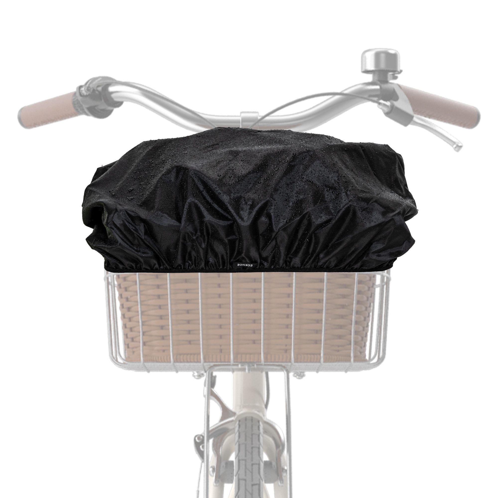 ECENCE Fahrradkorb 1x Fahrradkorb Regenschutz Schwarz günstig online kaufen