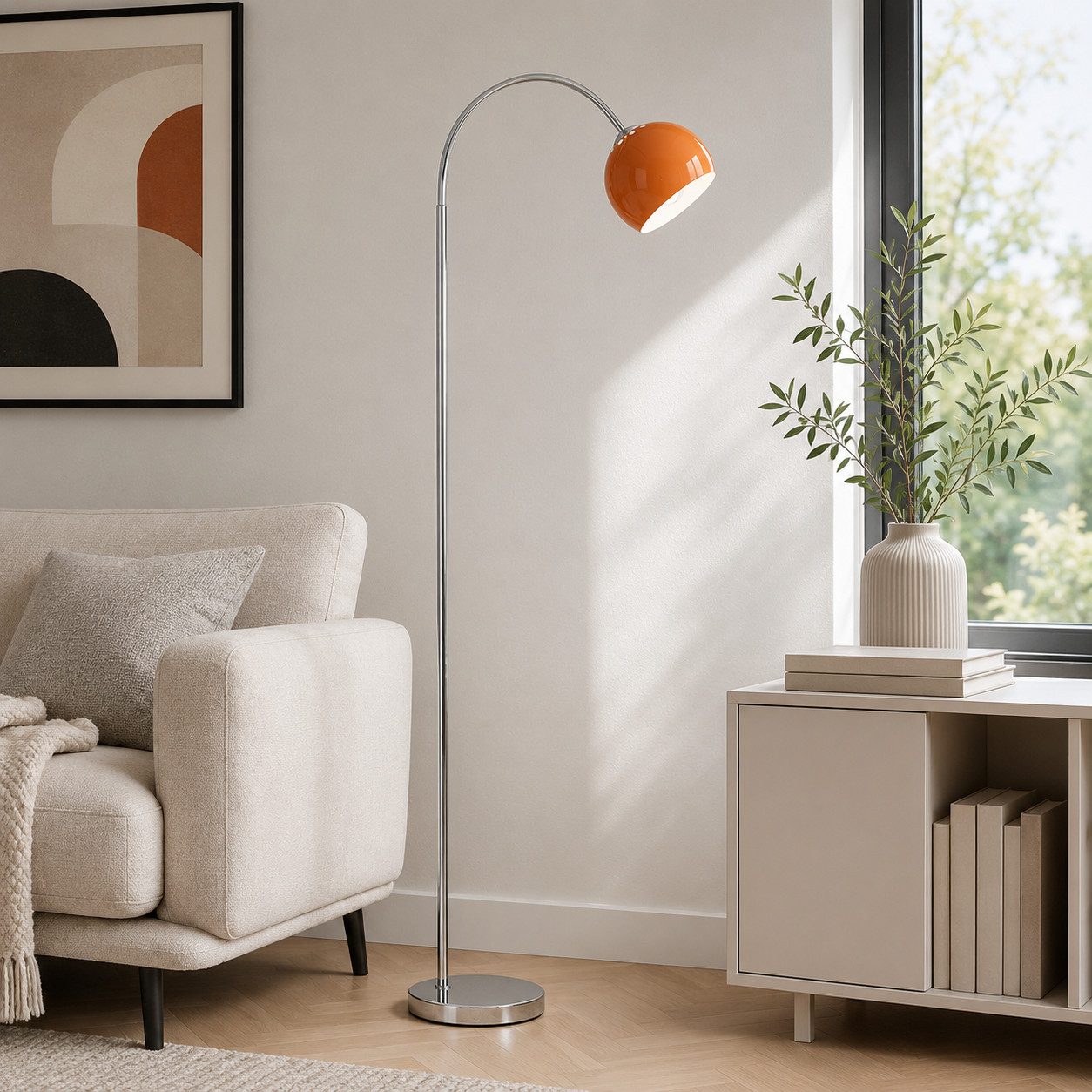 Brilliant Bogenlampe Helen, ohne Leuchtmittel, Bogenleuchte, E27 Fassung, 170x51 cm, Metall